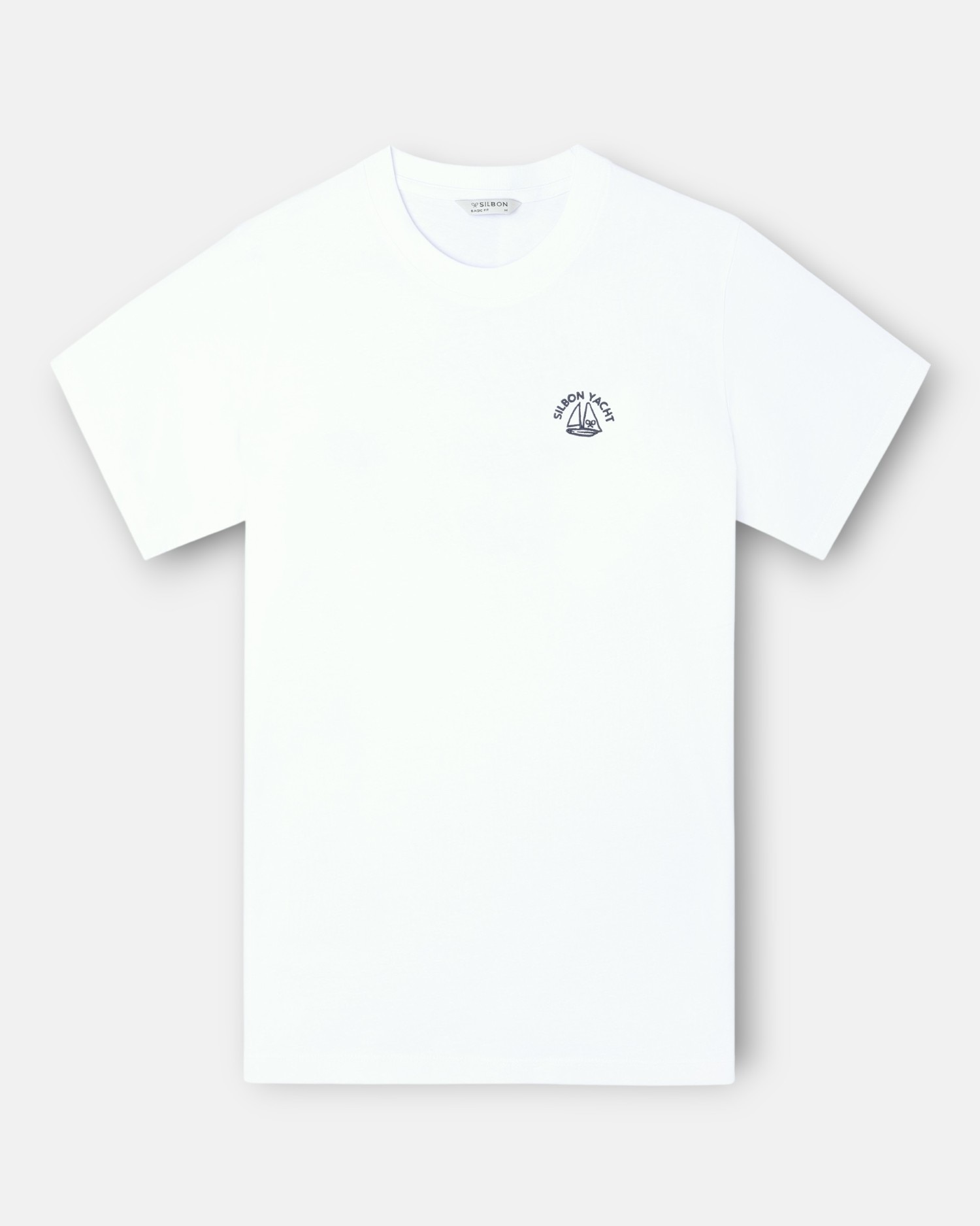 T-shirt de Manga Curta Yacht Azul Indigo Branco-1