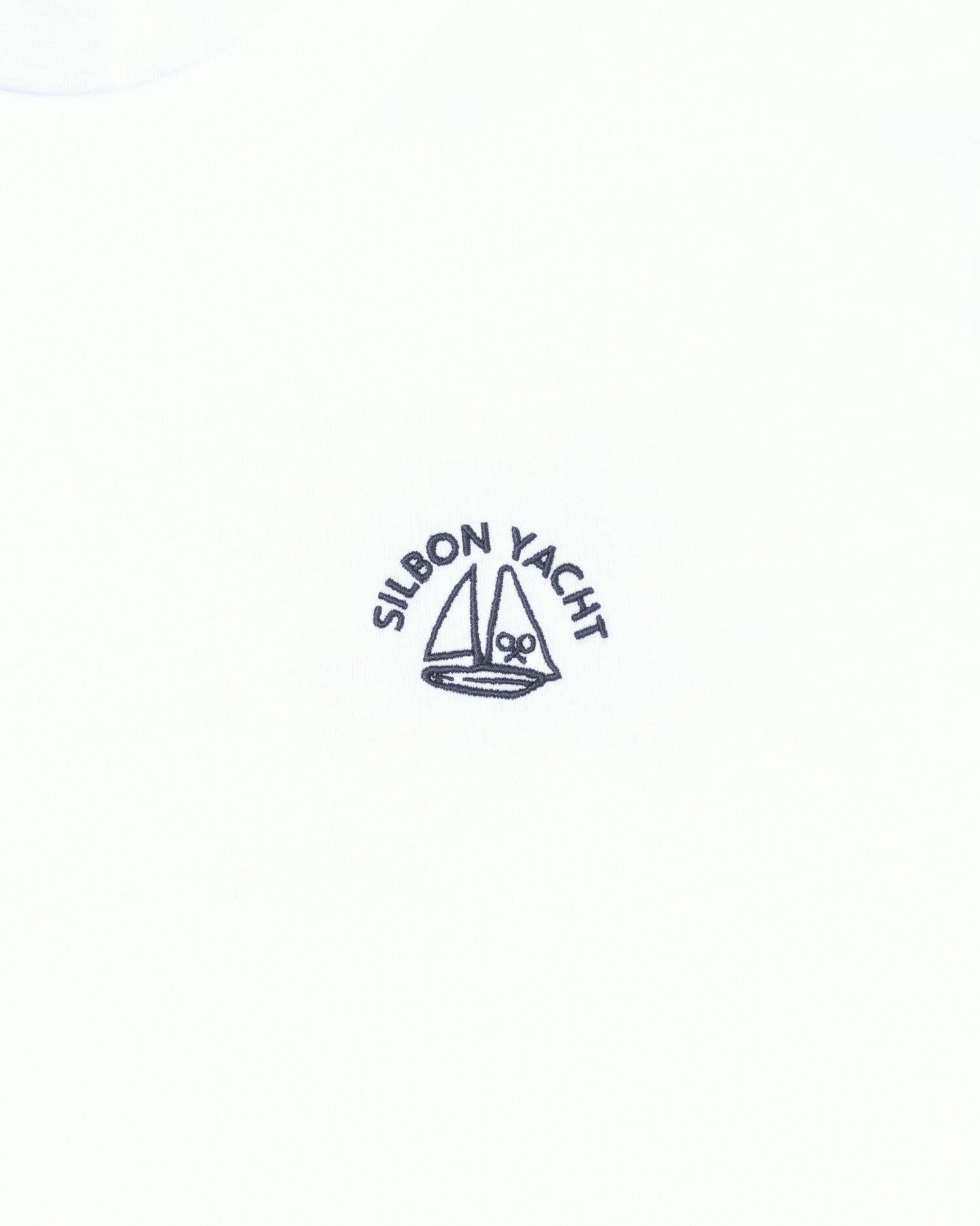 T-shirt de Manga Curta Yacht Azul Indigo Branco-3