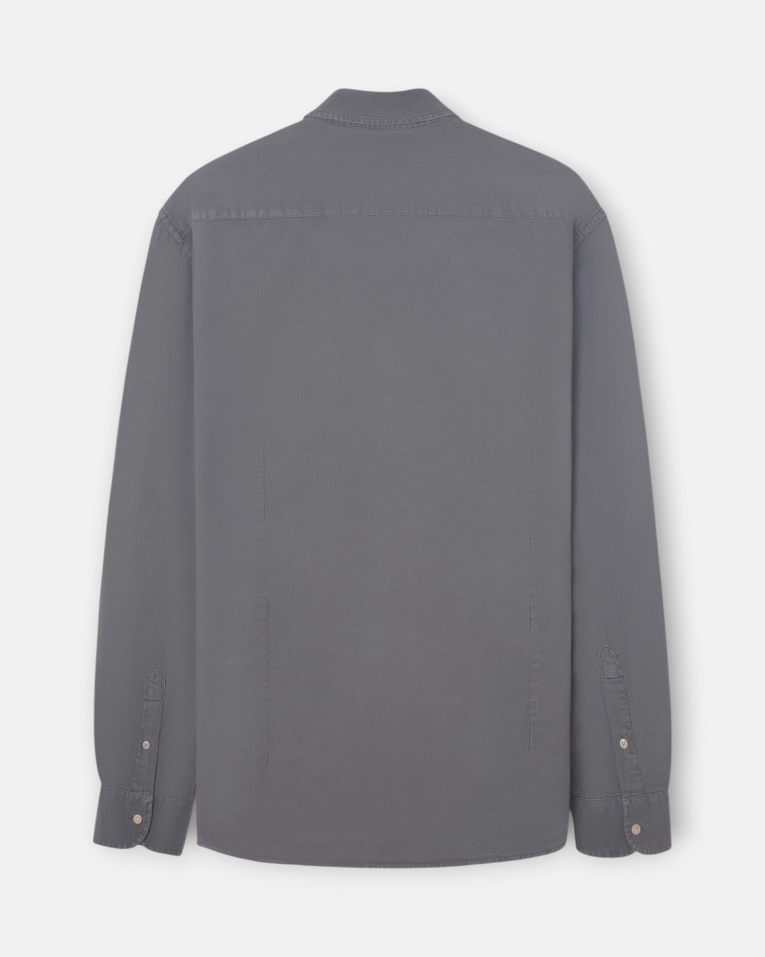 Camisa Sport com Bolso e Efeito Desgastado Cinzento-2