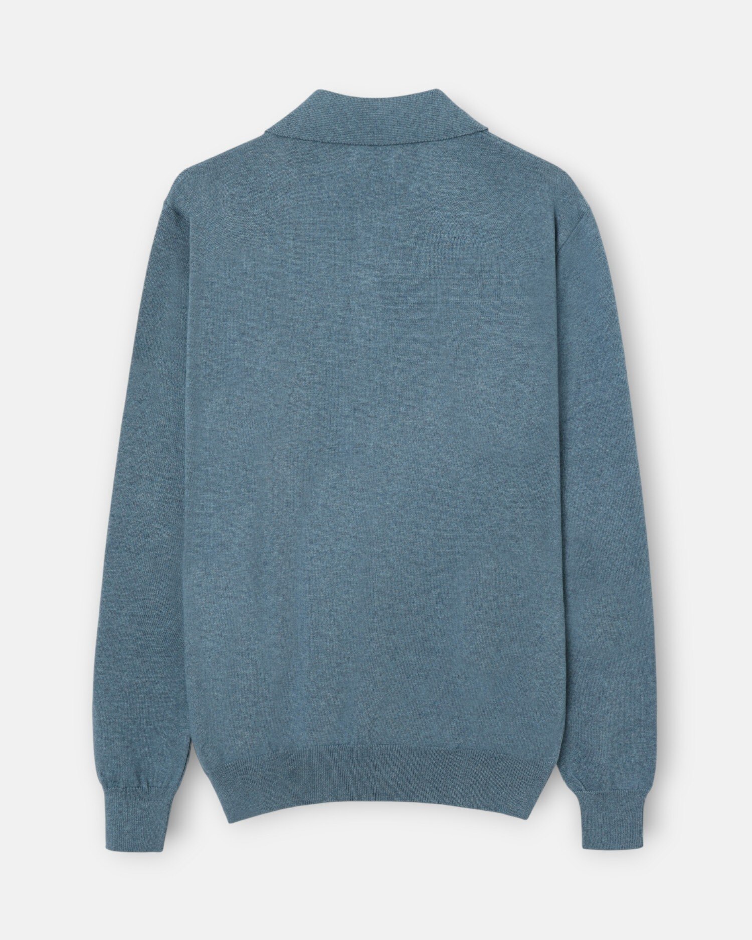 Camisola de Gola Polo Azul-2