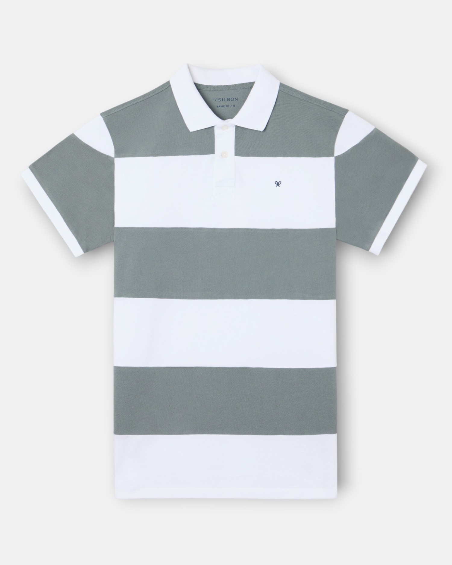 Imagem 0 de Polo de Manga Curta Às Riscas Largas em Amarelo