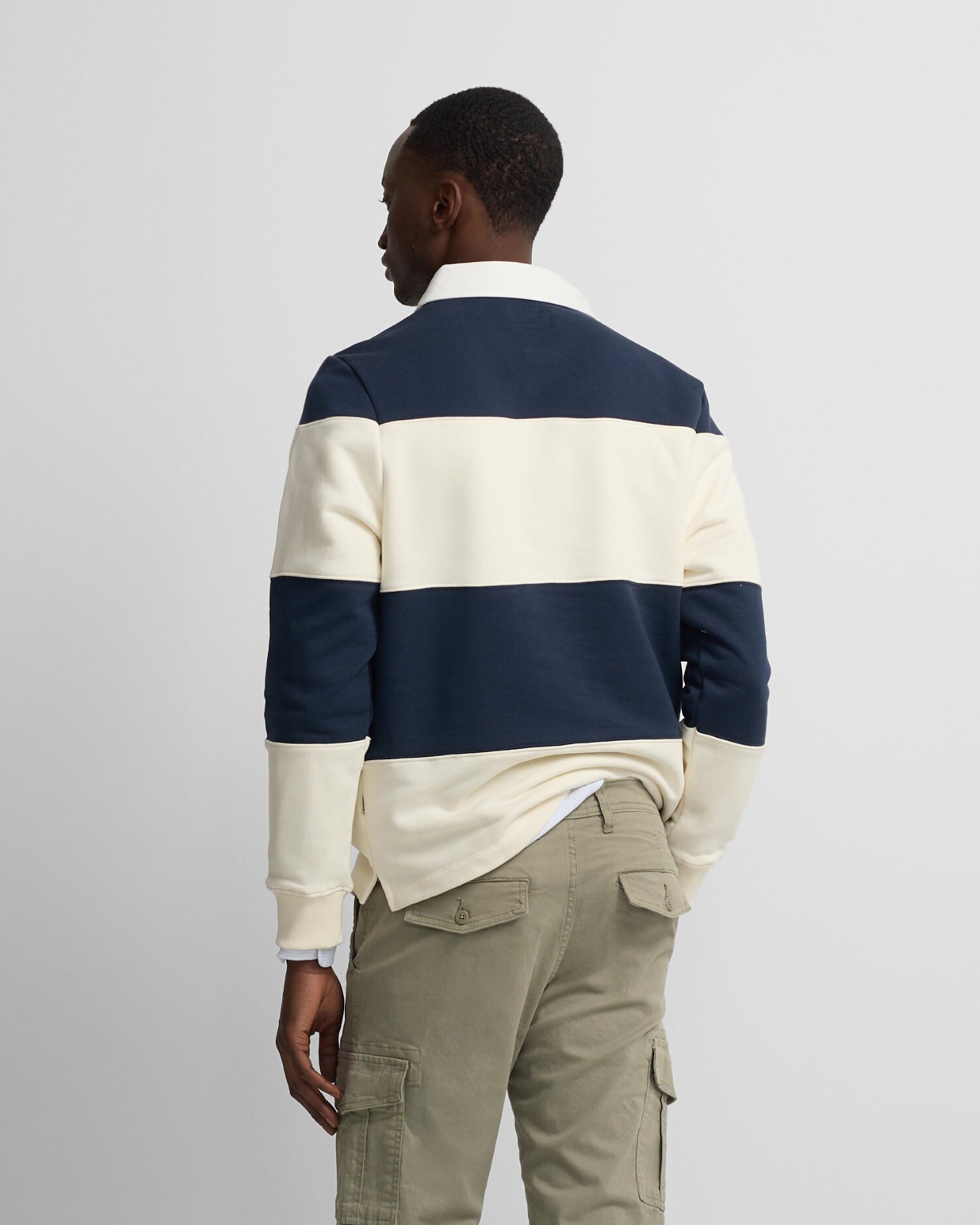 Sweatshirt Gola Polo Às Riscas Largas Azul-marinho-2