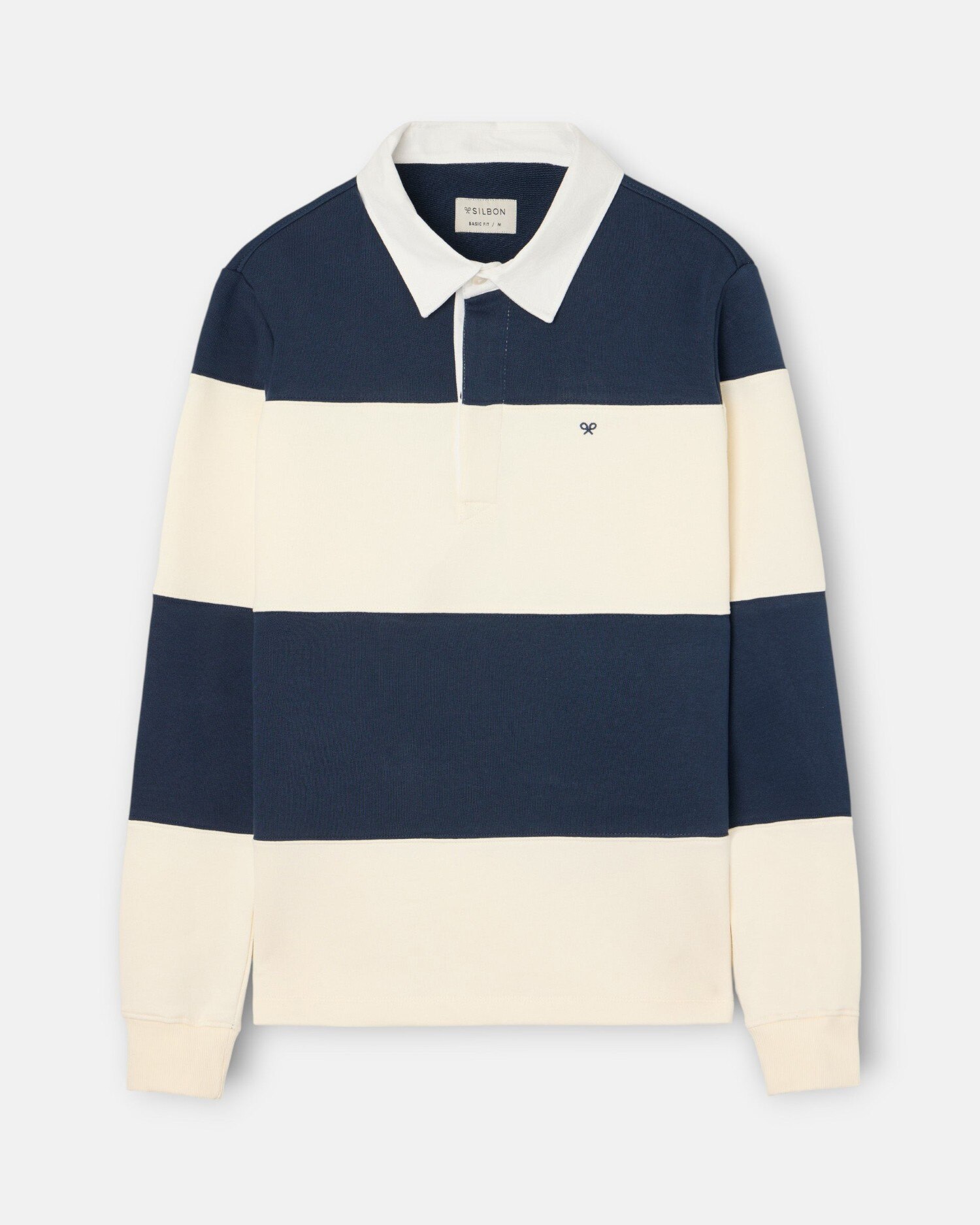 Sweatshirt Gola Polo Às Riscas Largas Azul-marinho-4
