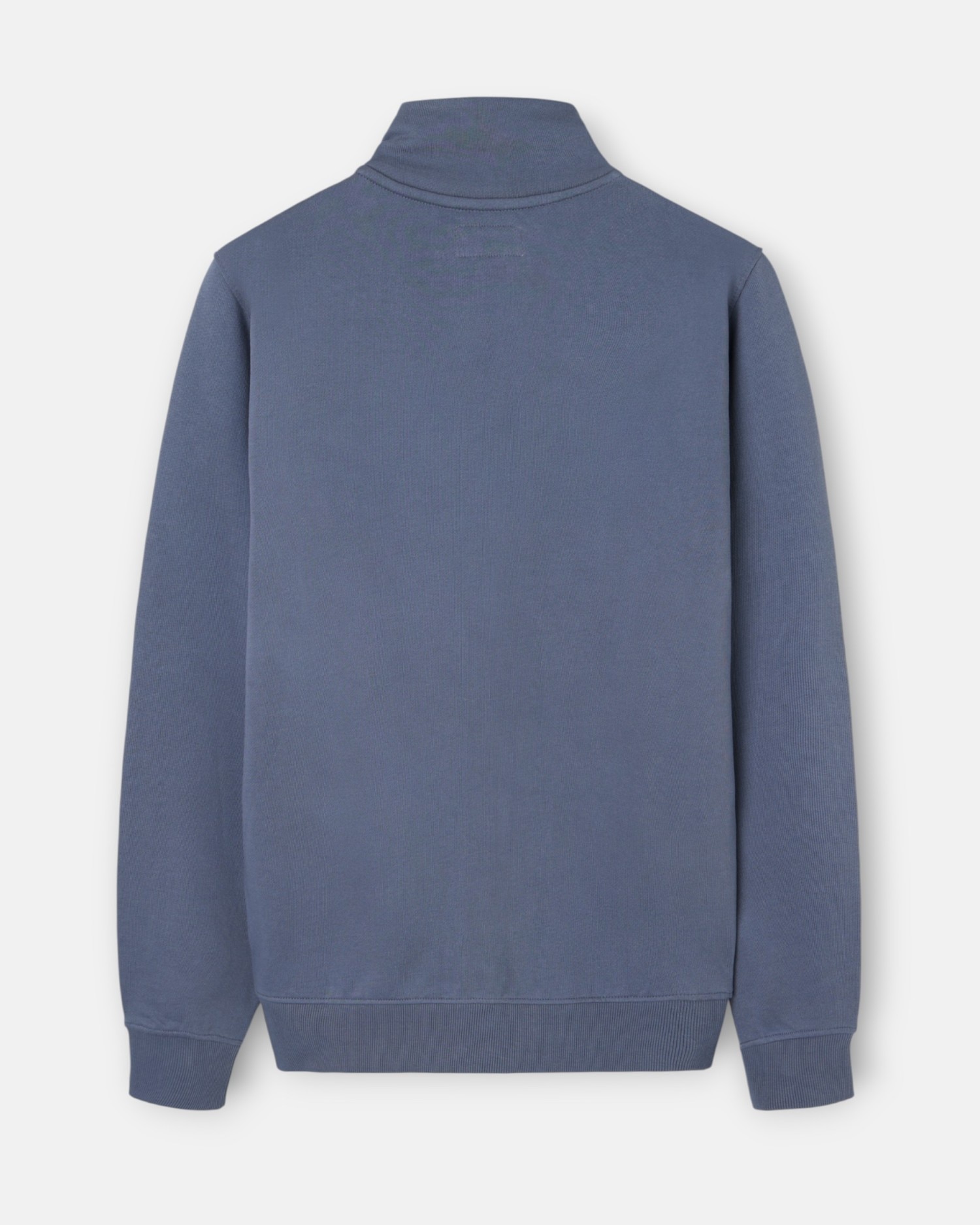 Sweatshirt com Fecho Zip e Bordado Azul-2