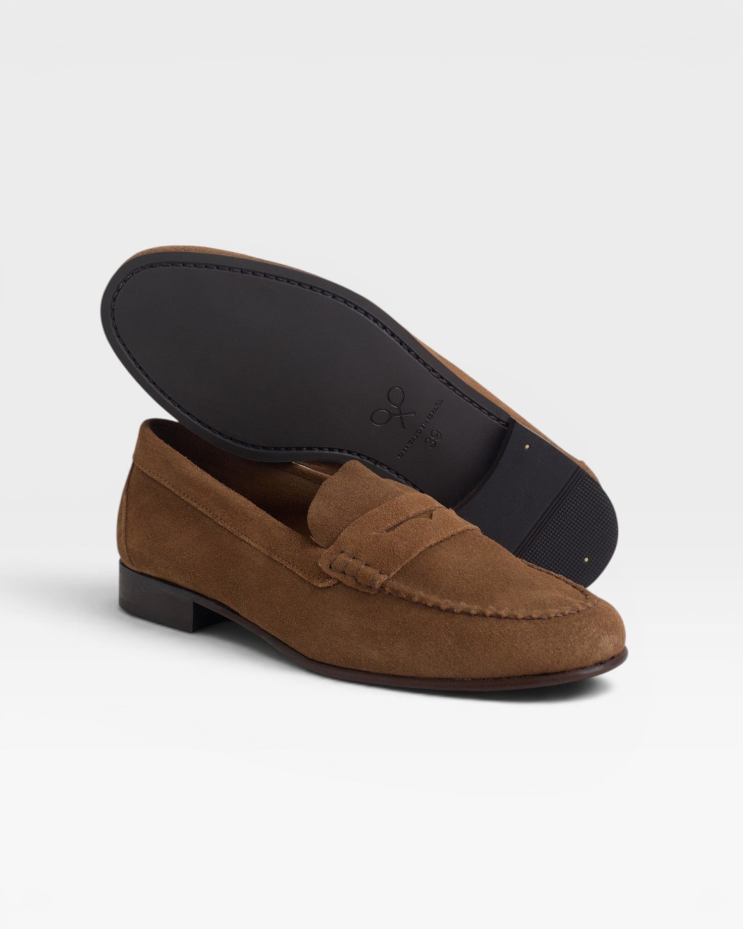 Mocassins Antifaz de Camurça em Castanho Castanho-5