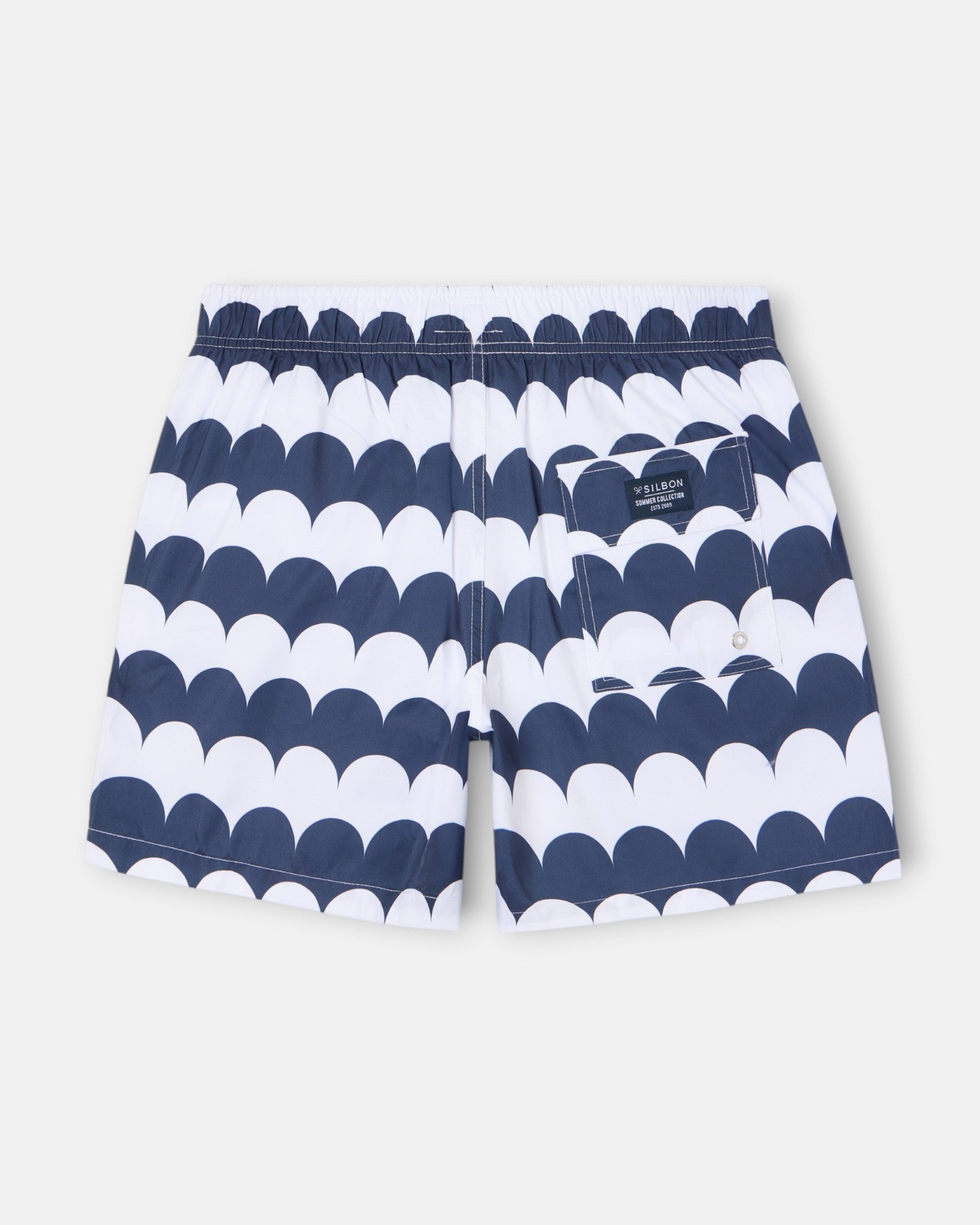 Fato de Banho com Ondas Grandes - Coral Azul-marinho-5