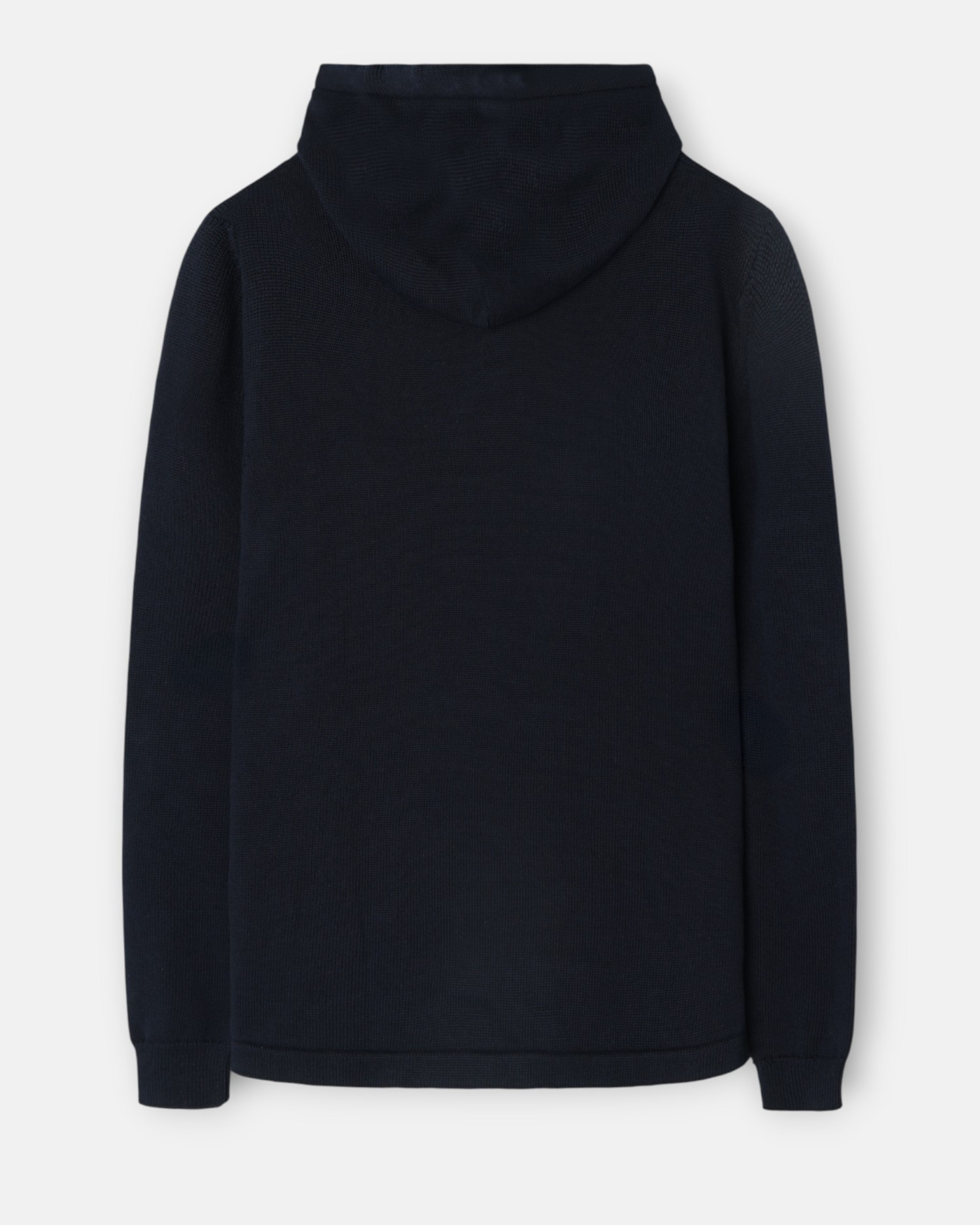 Camisola Lisa com Capuz Azul-marinho-2