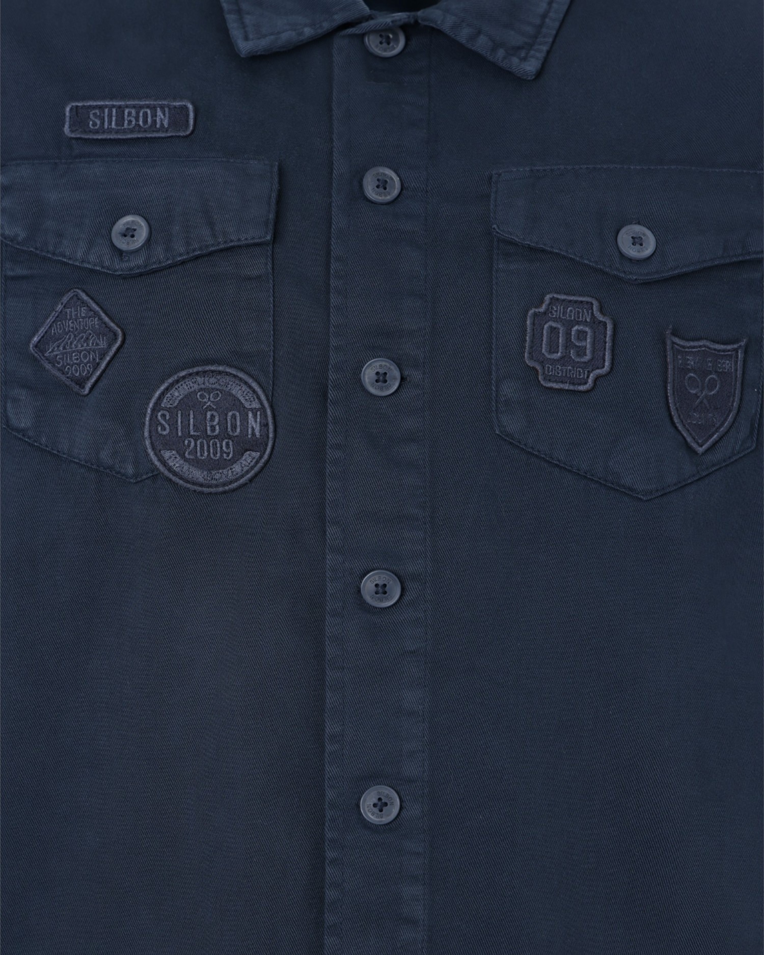 Sobrecamisa com Patches Azul-marinho-3