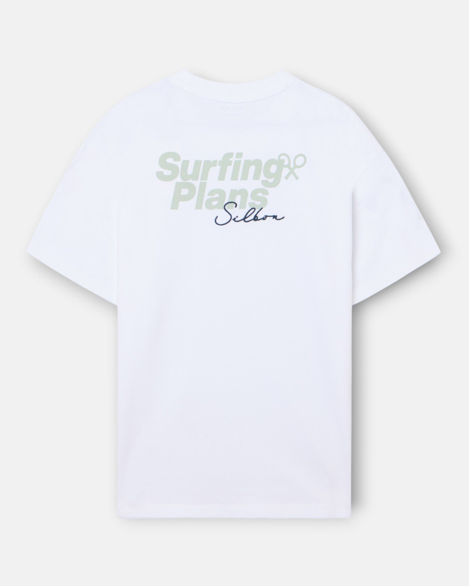 T-shirt Relaxed Fit Surfing Plans Branco-5