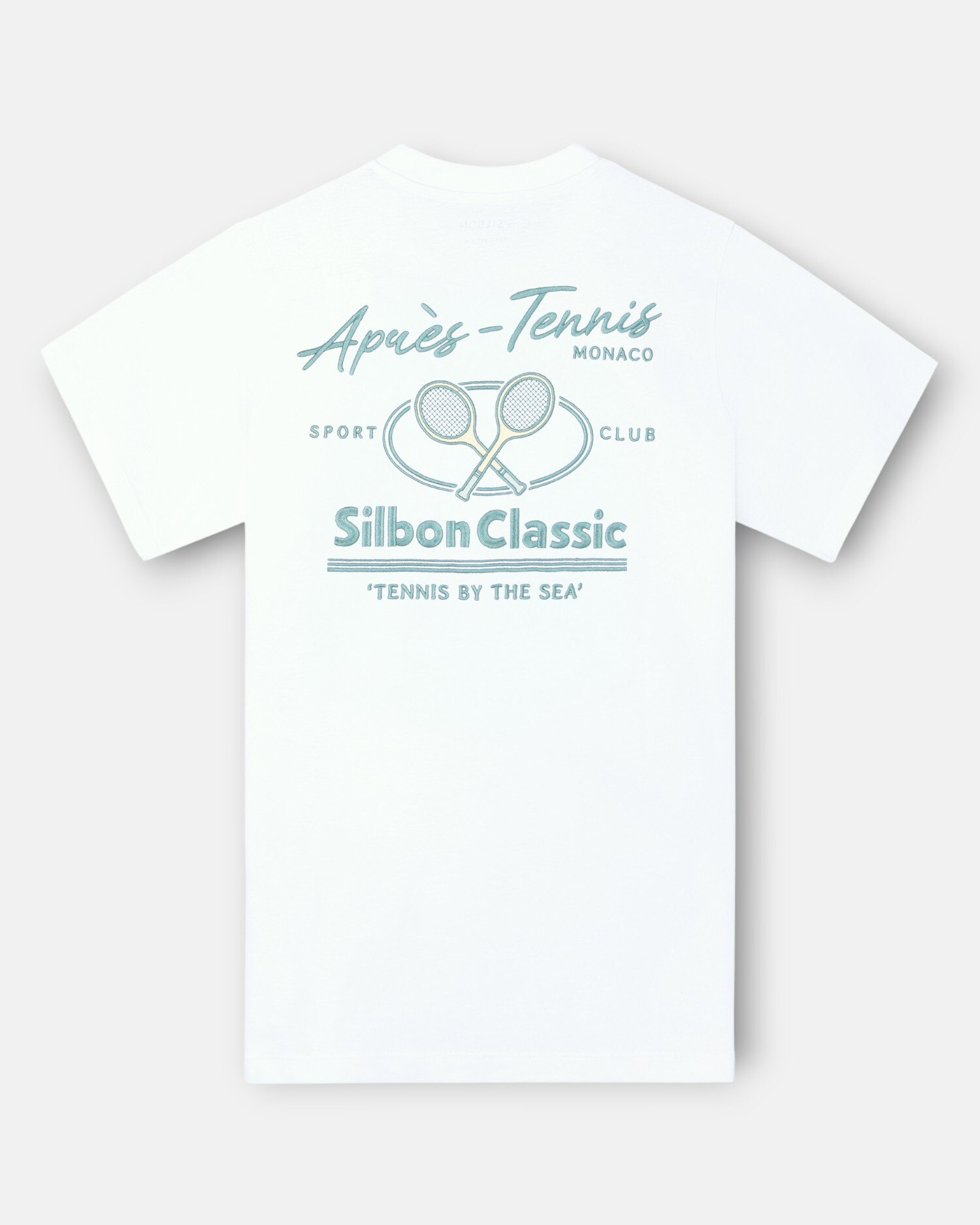 T-shirt de Manga Curta em Verde-claro Branco-2