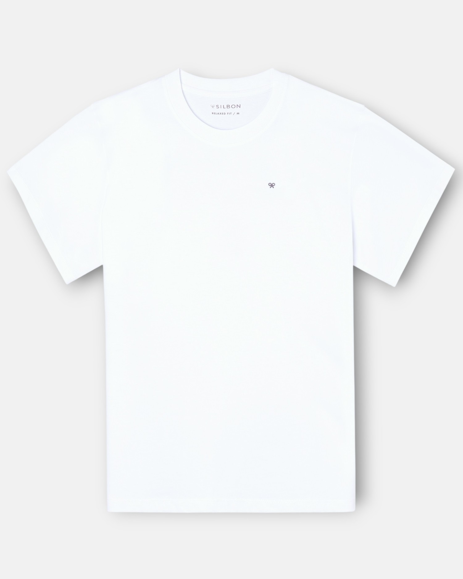 T-shirt de Manga Curta Relaxed Fit Vacation Púrpura Branco-1