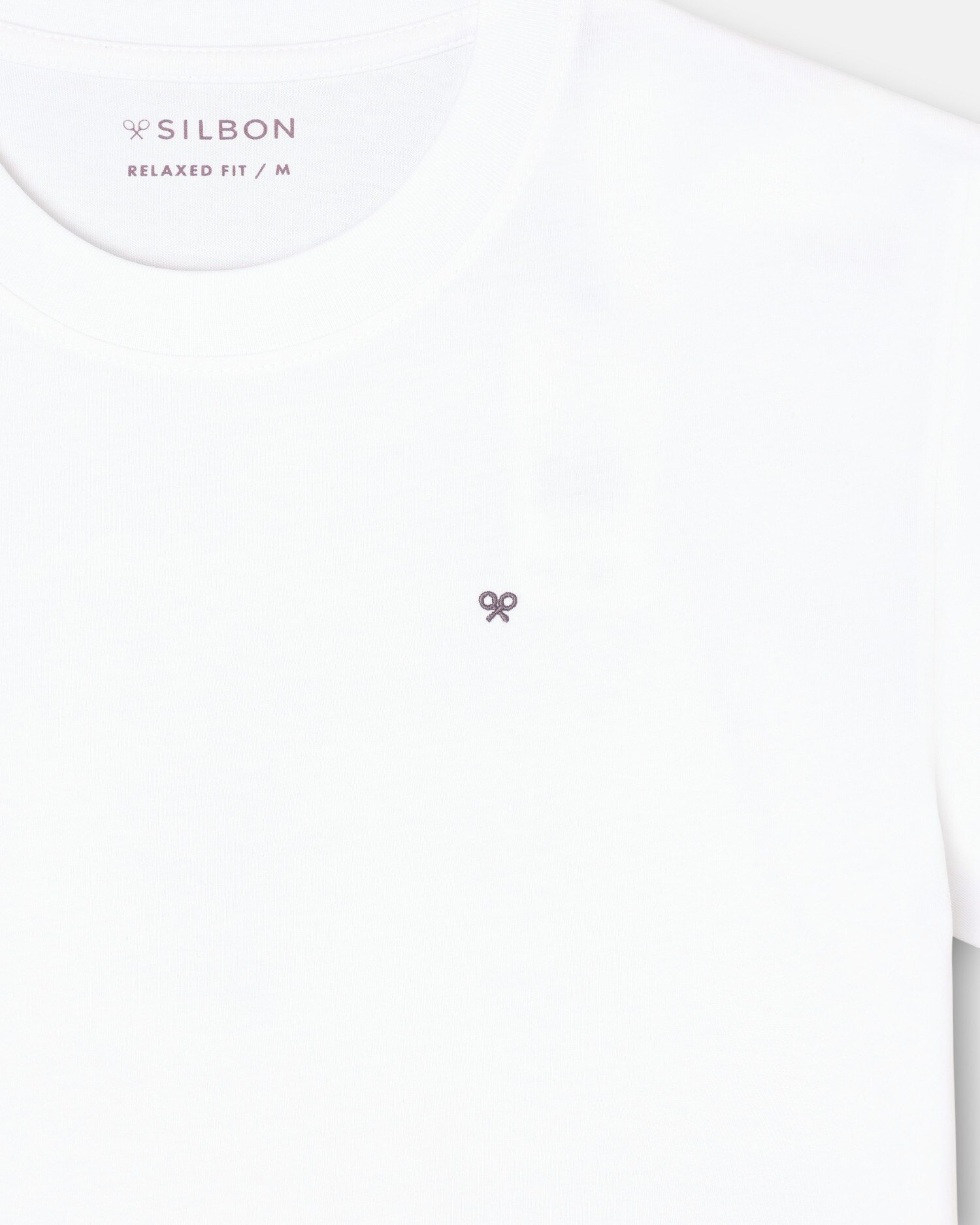 T-shirt de Manga Curta Relaxed Fit Vacation Púrpura Branco-3