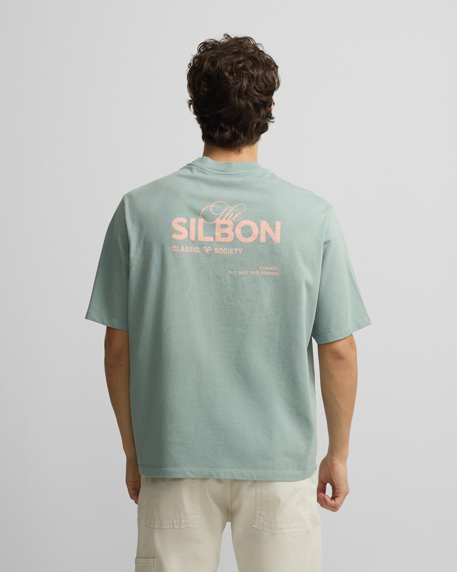 T-shirt Special Fit Silbon Classic Society Verde Cinzento Cinzento-2