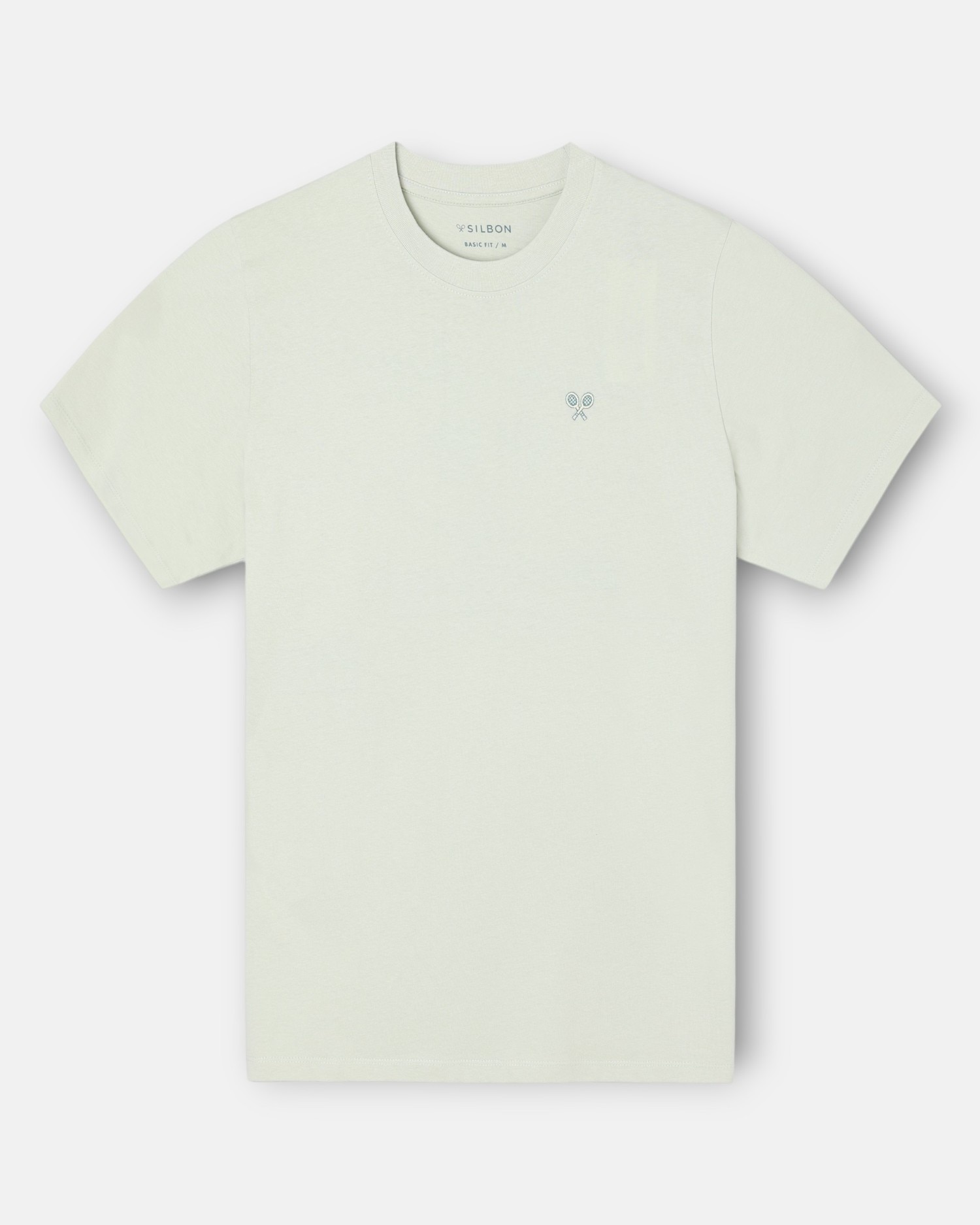 T-shirt de Manga Curta em Verde-claro Verde-claro-1