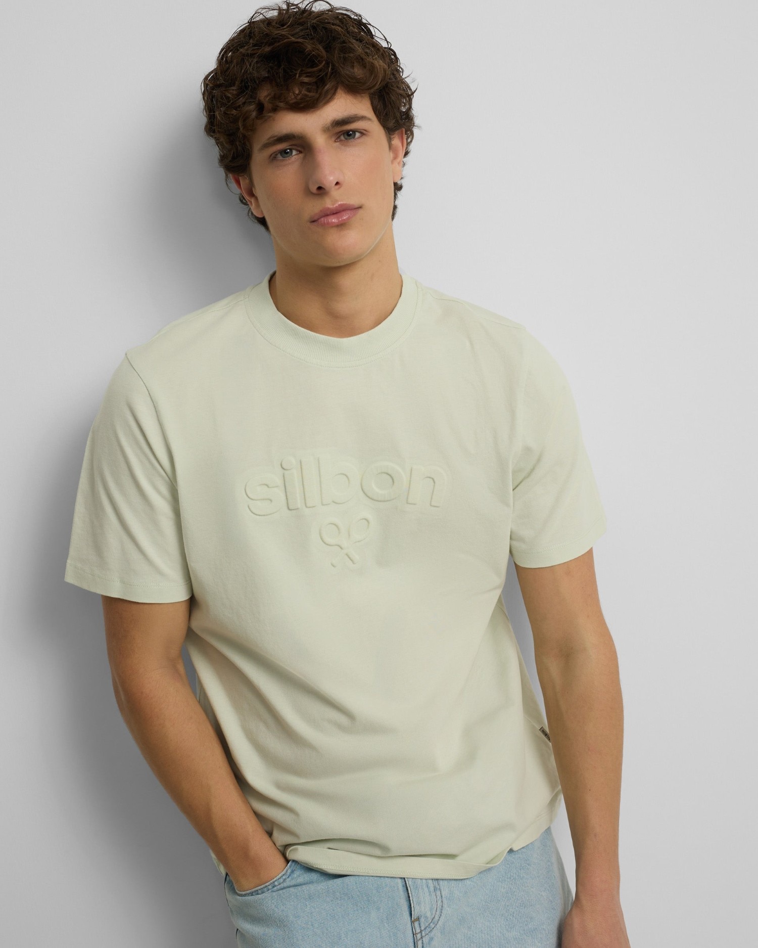T-shirt Silbon em Relevo Verde-1