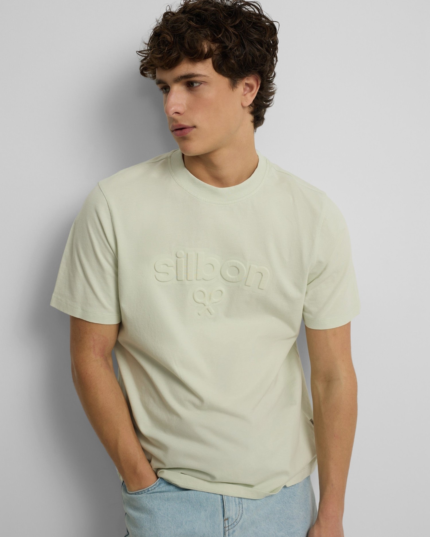 T-shirt Silbon em Relevo Verde-3