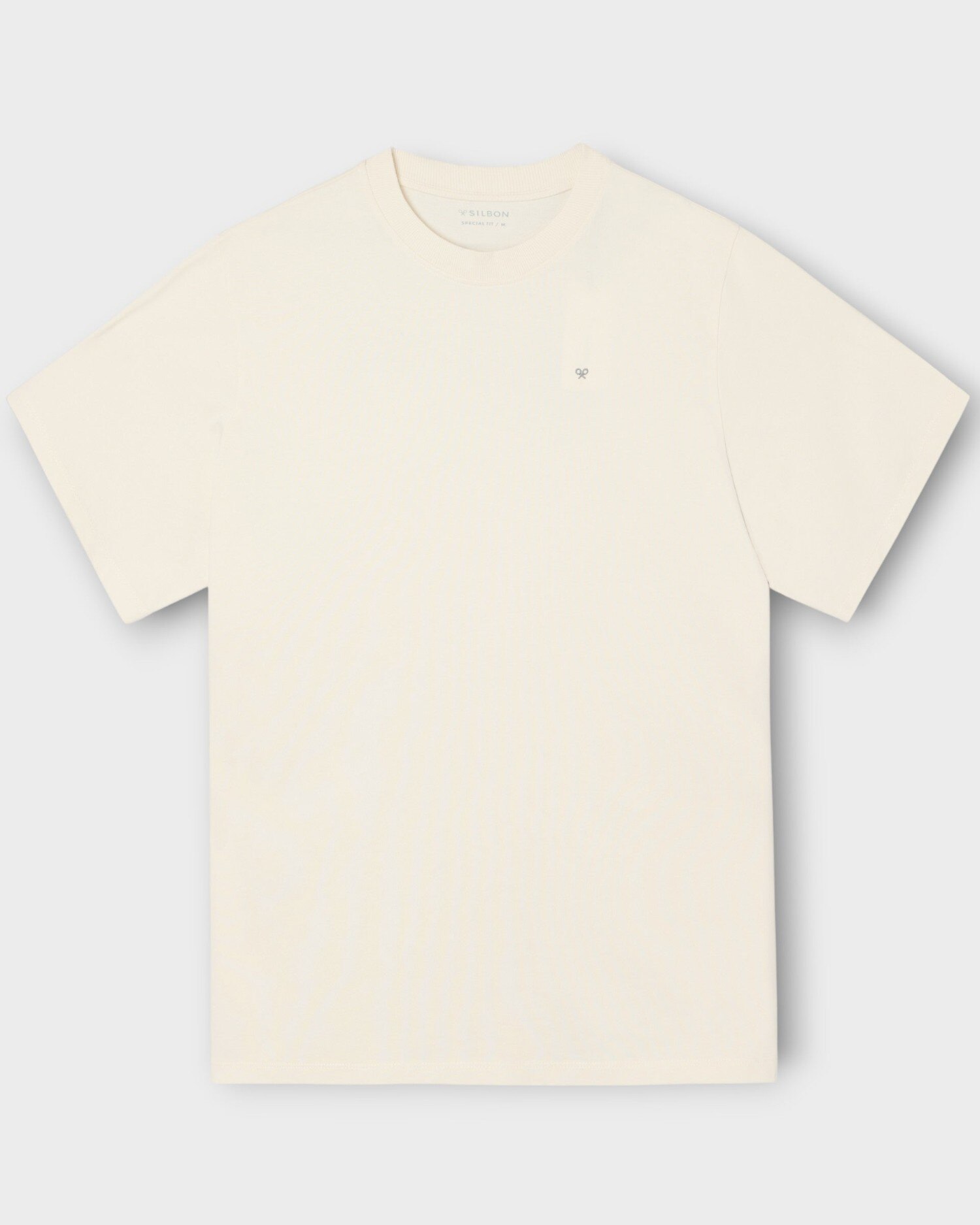 T-shirt Special Fit Silbon Classic Society em Creme Creme-4