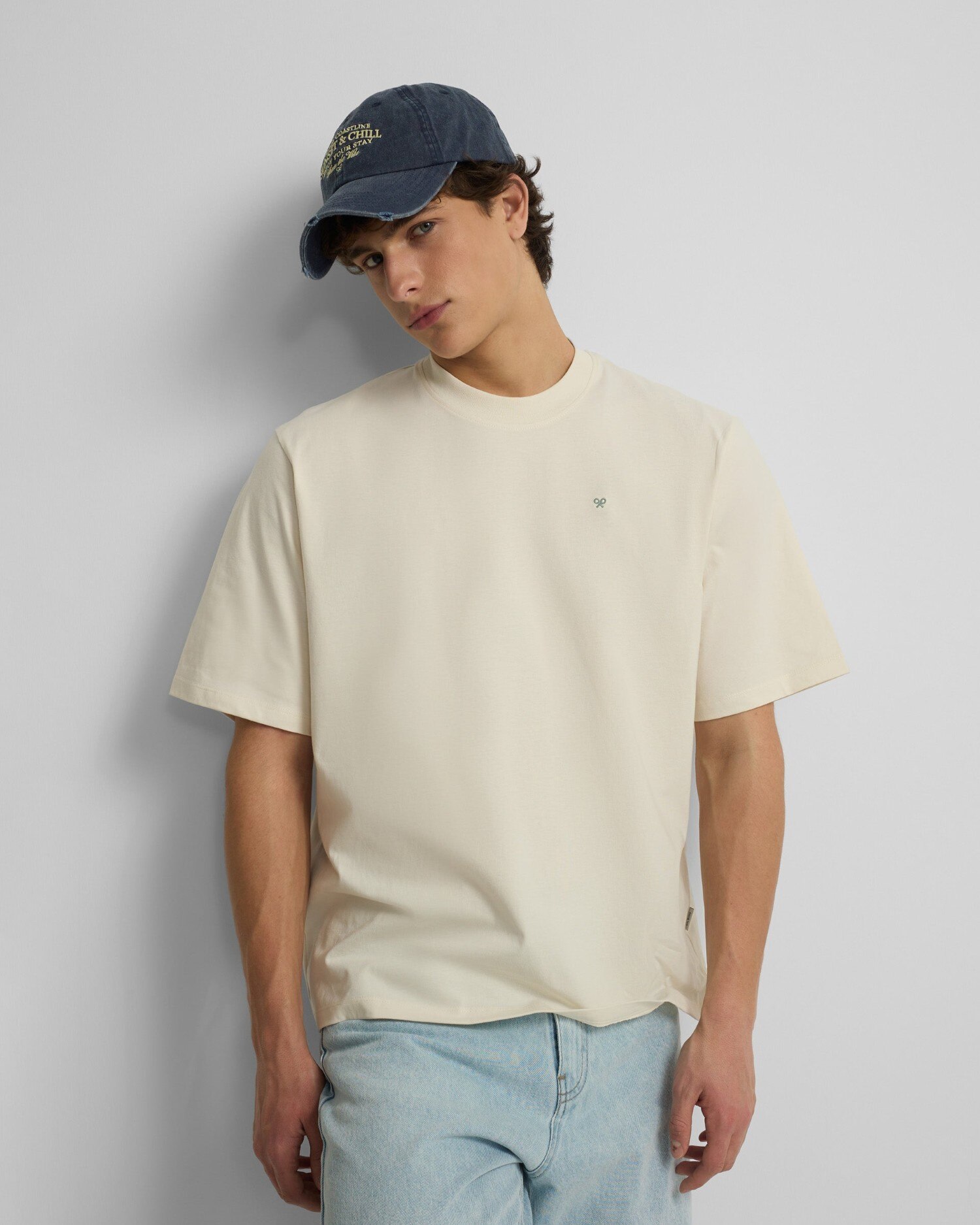 T-shirt Special Fit Le Champs em Creme Creme-3