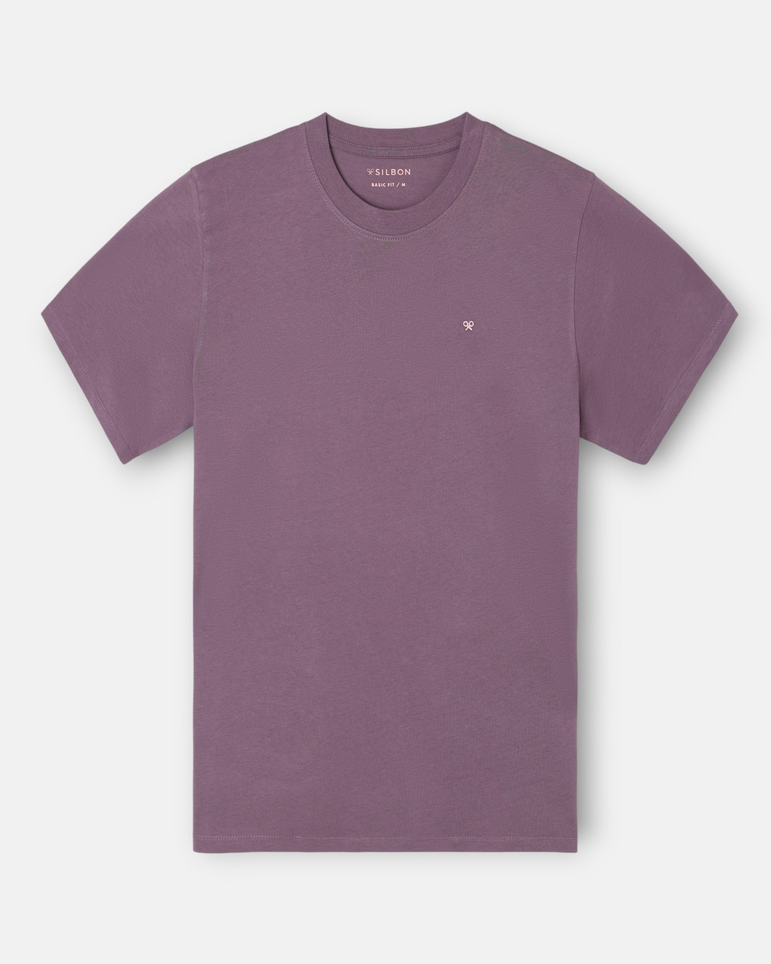 T-shirt de Manga Curta Slow Summer em Verde Cinzento Roxo-1