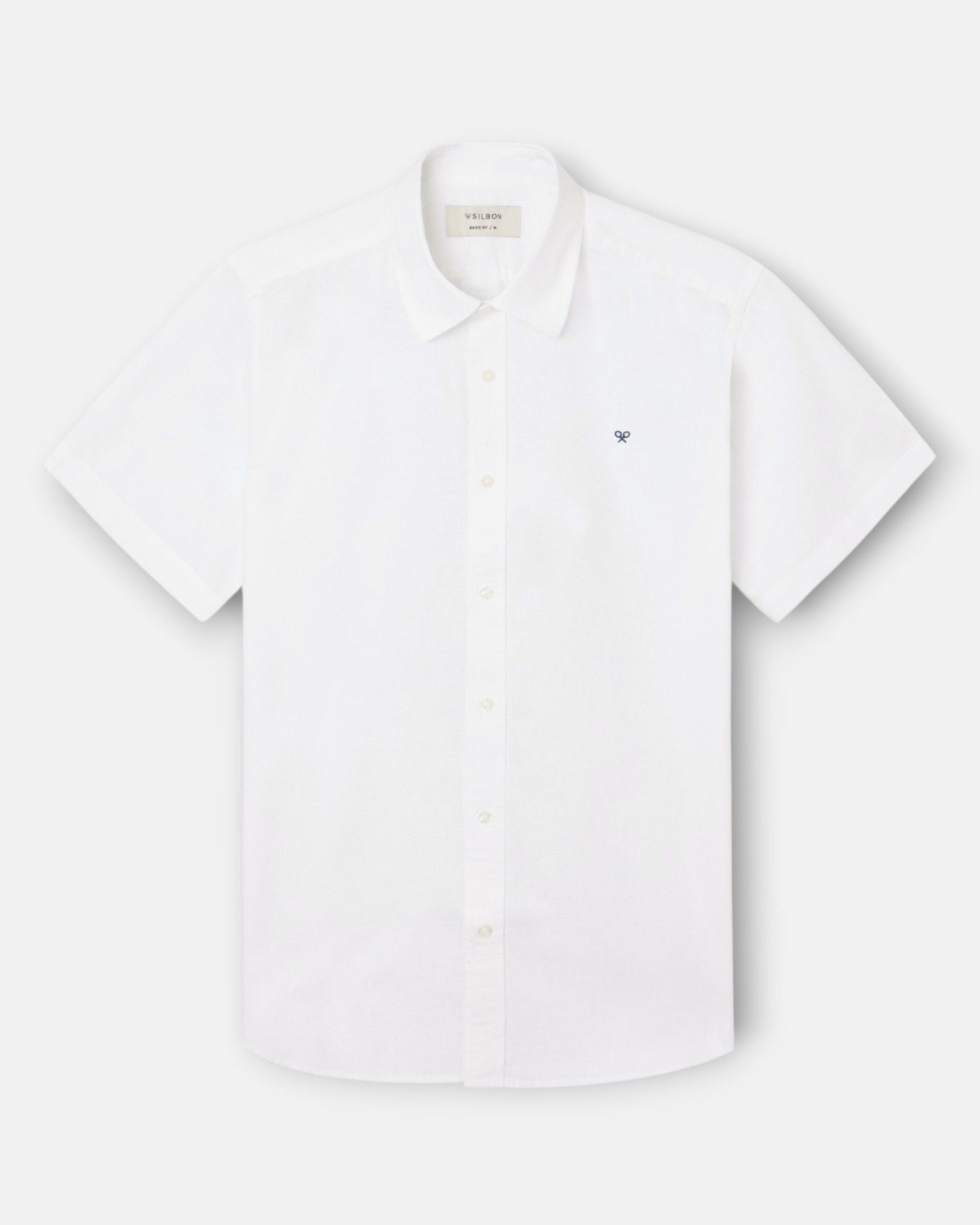 Imagem 0 de Camisa de Manga Curta em Linho Branca