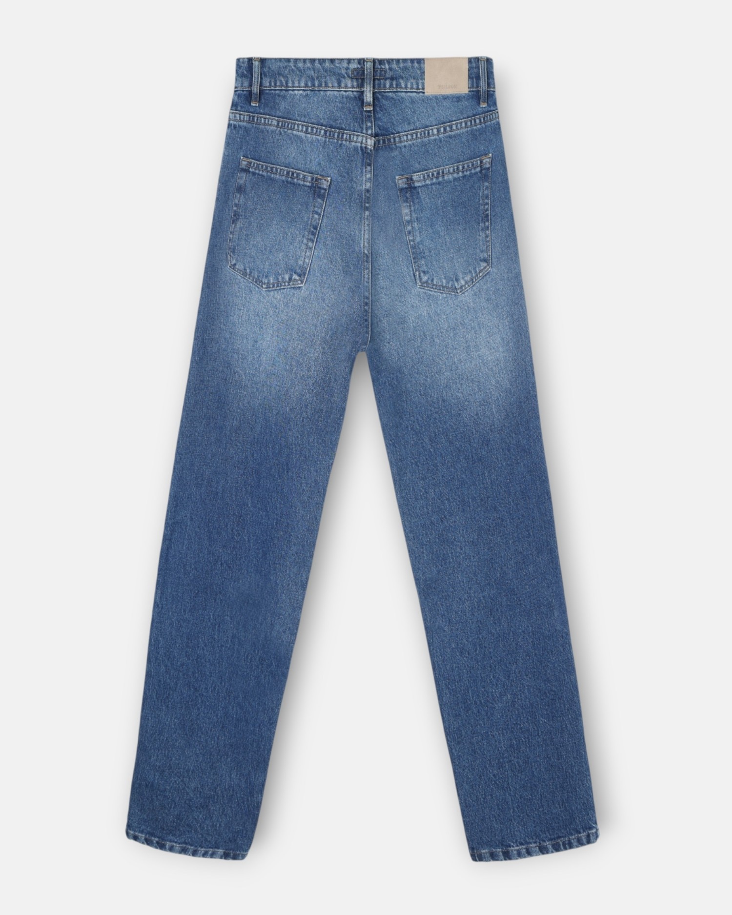Jeans com Corte a Direito Sport Denim Tapered Azul-5