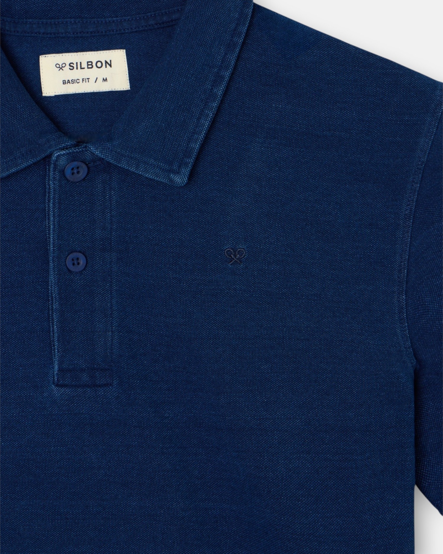 Polo de Manga Curta Style Denim Azul-marinho-3