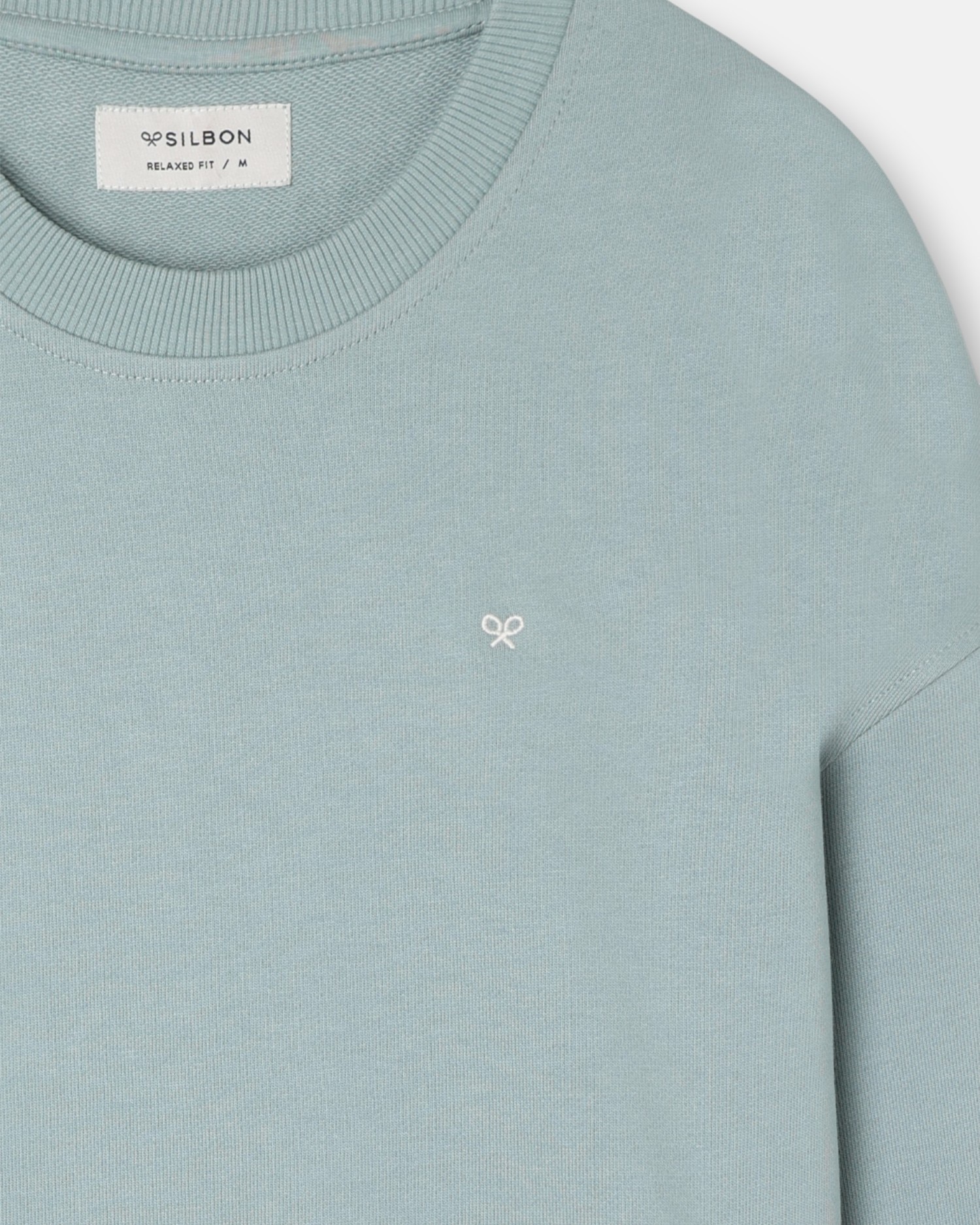 Sweatshirt sem Capuz Relaxed Fit Plans Verde Cinzento Verde-acinzentado-3