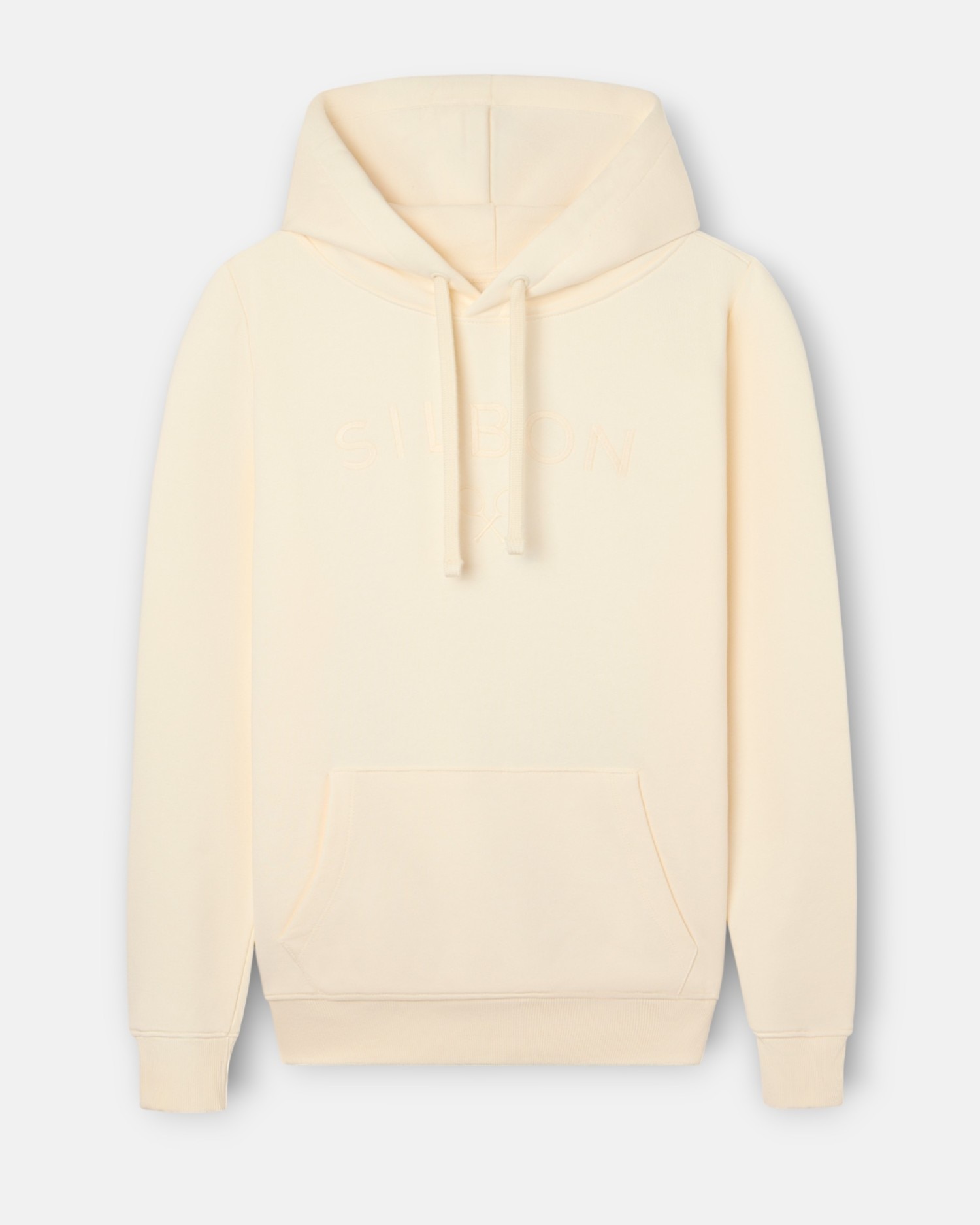 Sweatshirt com Capuz e Raquete Média em Creme Creme-1
