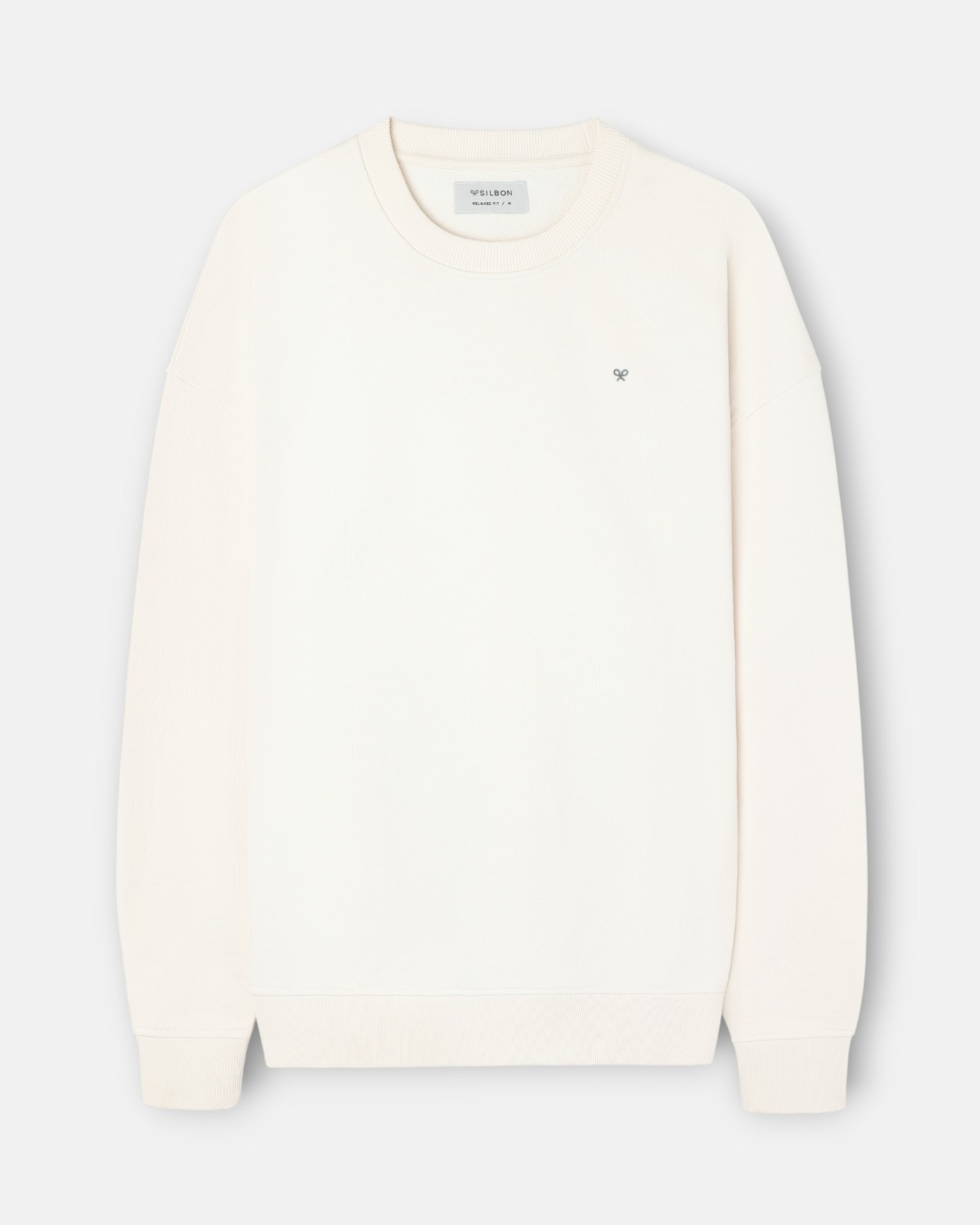 Sweatshirt Relaxed Fit Plans Creme-1