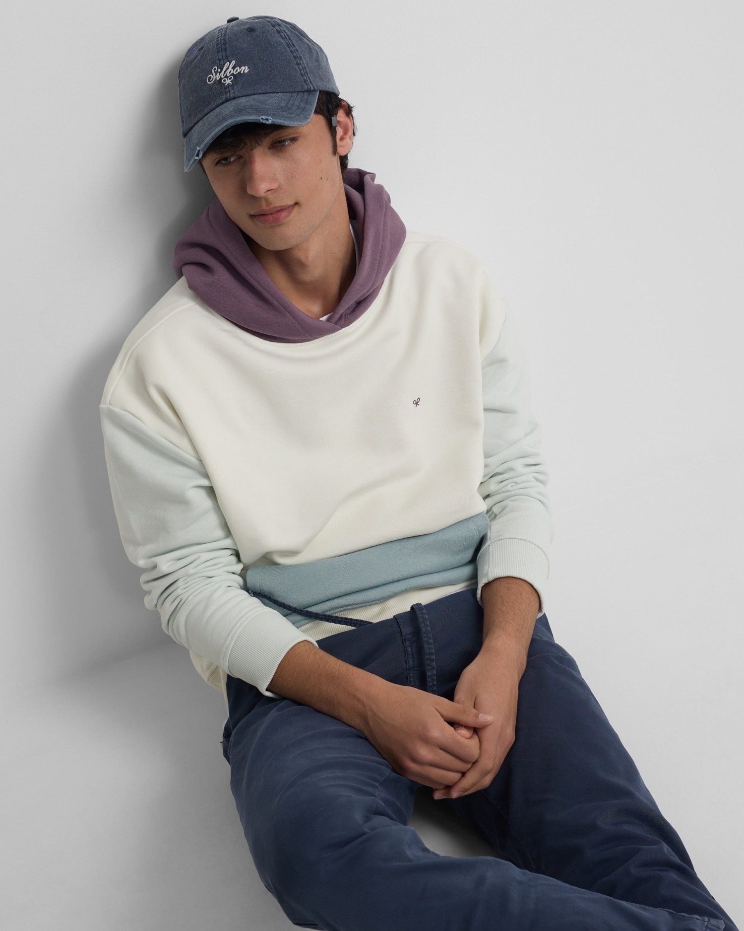 Sweatshirt com Capuz Multicolor Creme-1