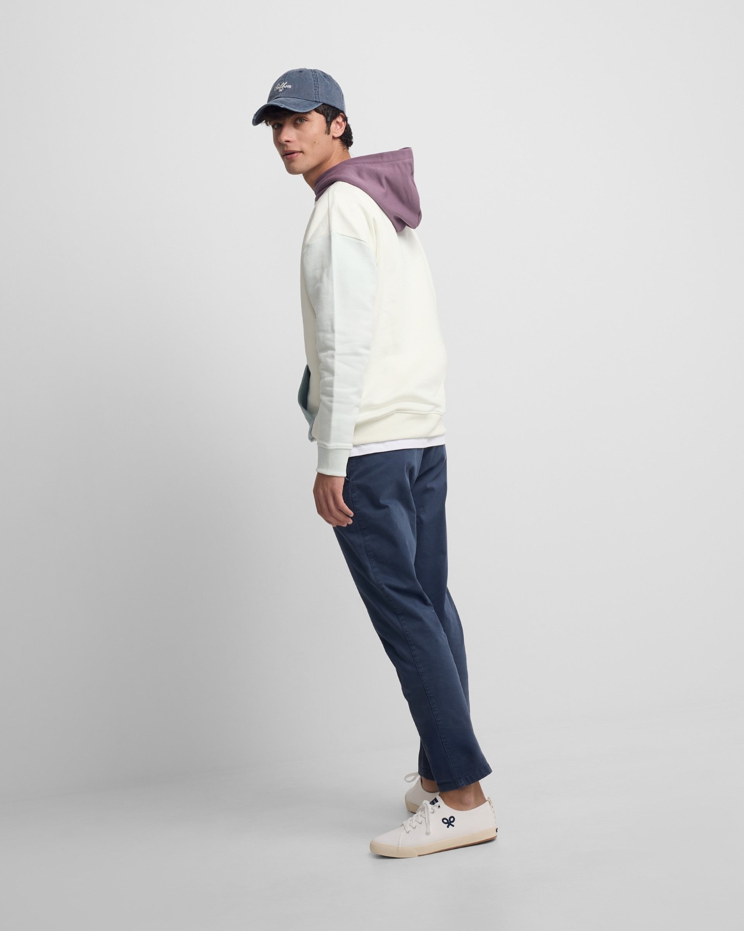 Sweatshirt com Capuz Multicolor Creme-3