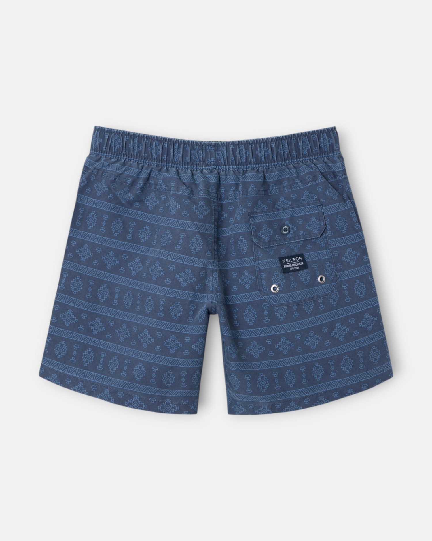 Fato de Banho Étnico com Lavagem - Azul-Marinho Azul-marinho-5