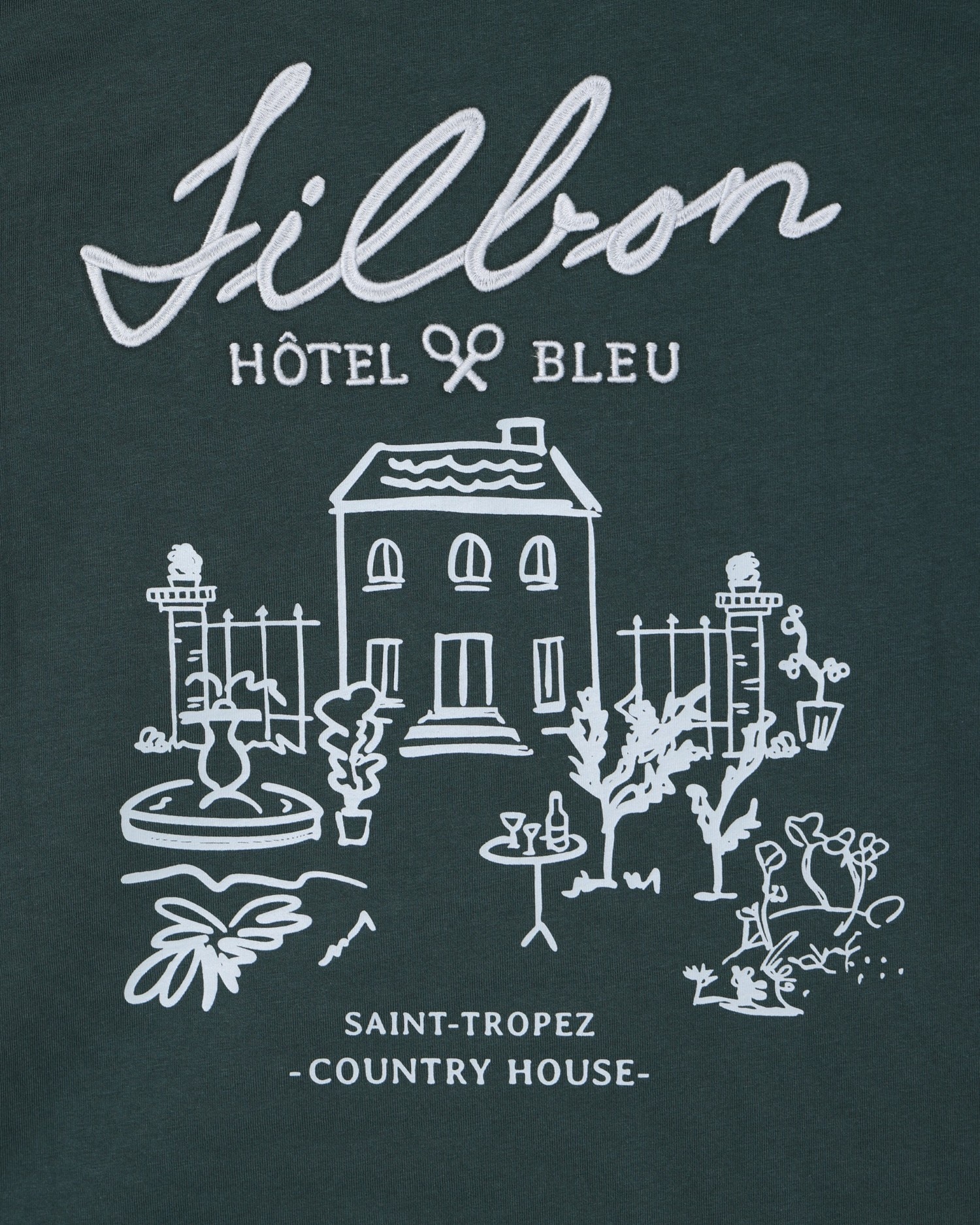 T-shirt Hotel Bleu Branca Verde-escuro-4