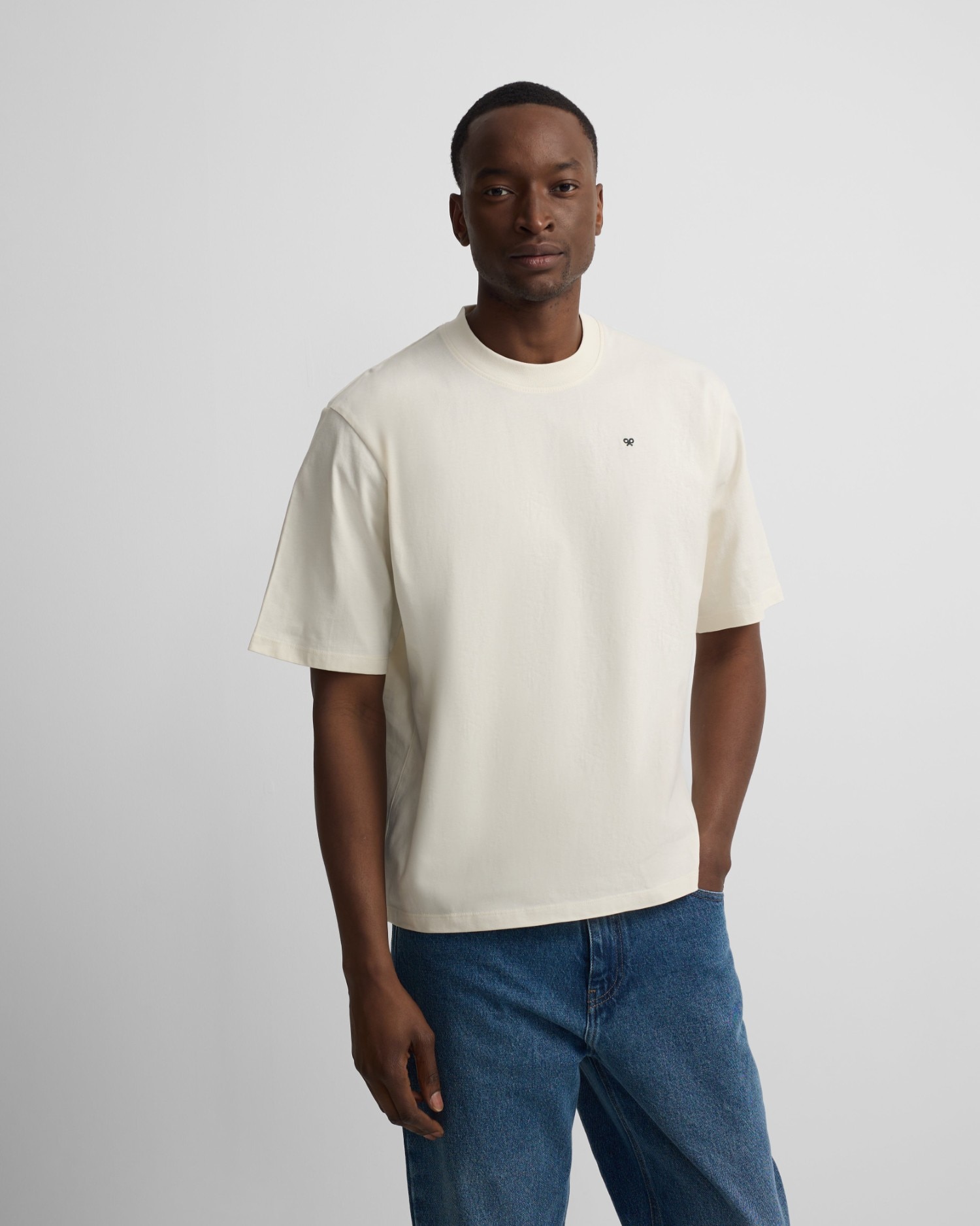 T-shirt Special Fit Silbon Plans em Creme Creme-1