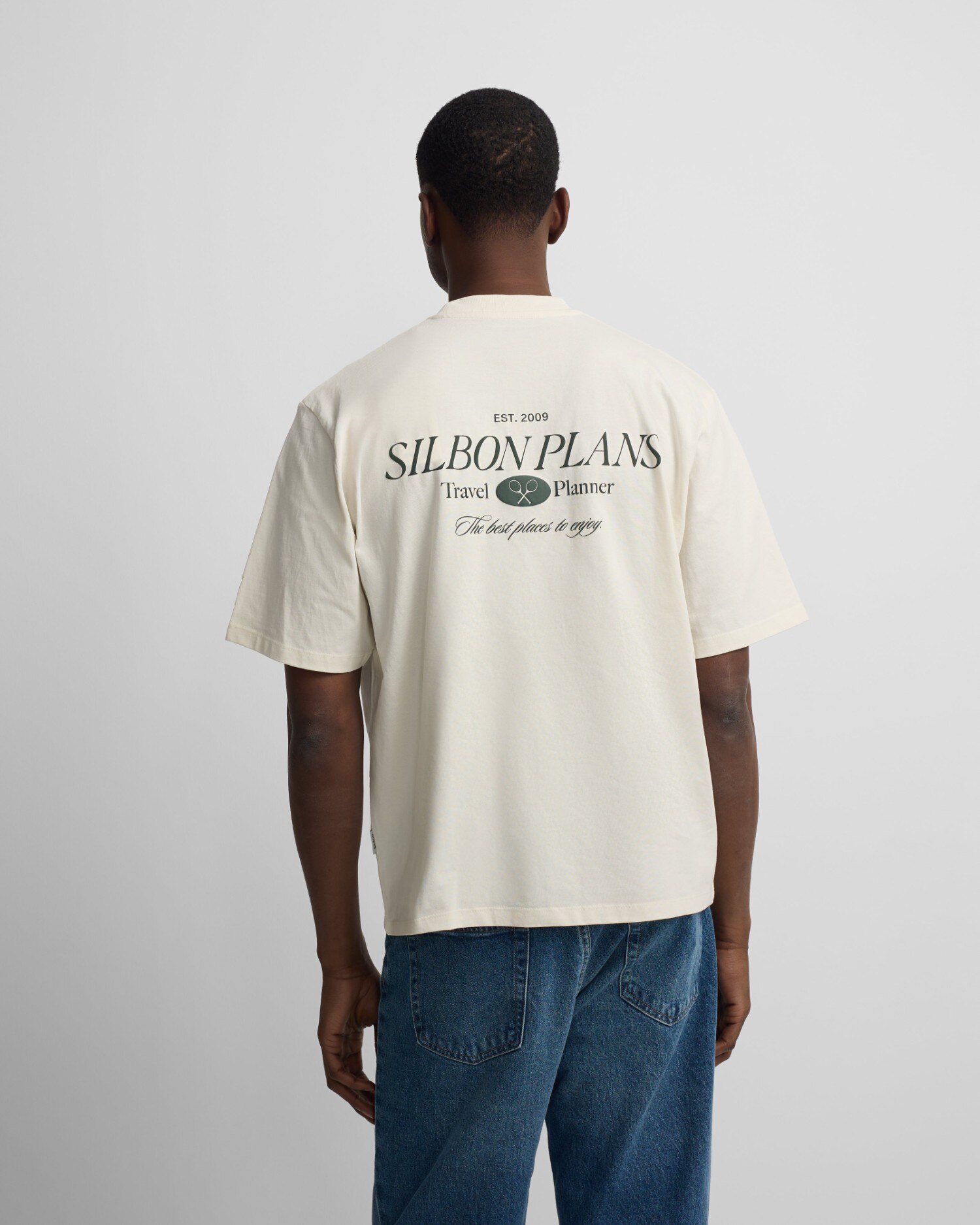 T-shirt Special Fit Silbon Plans em Creme Creme-2