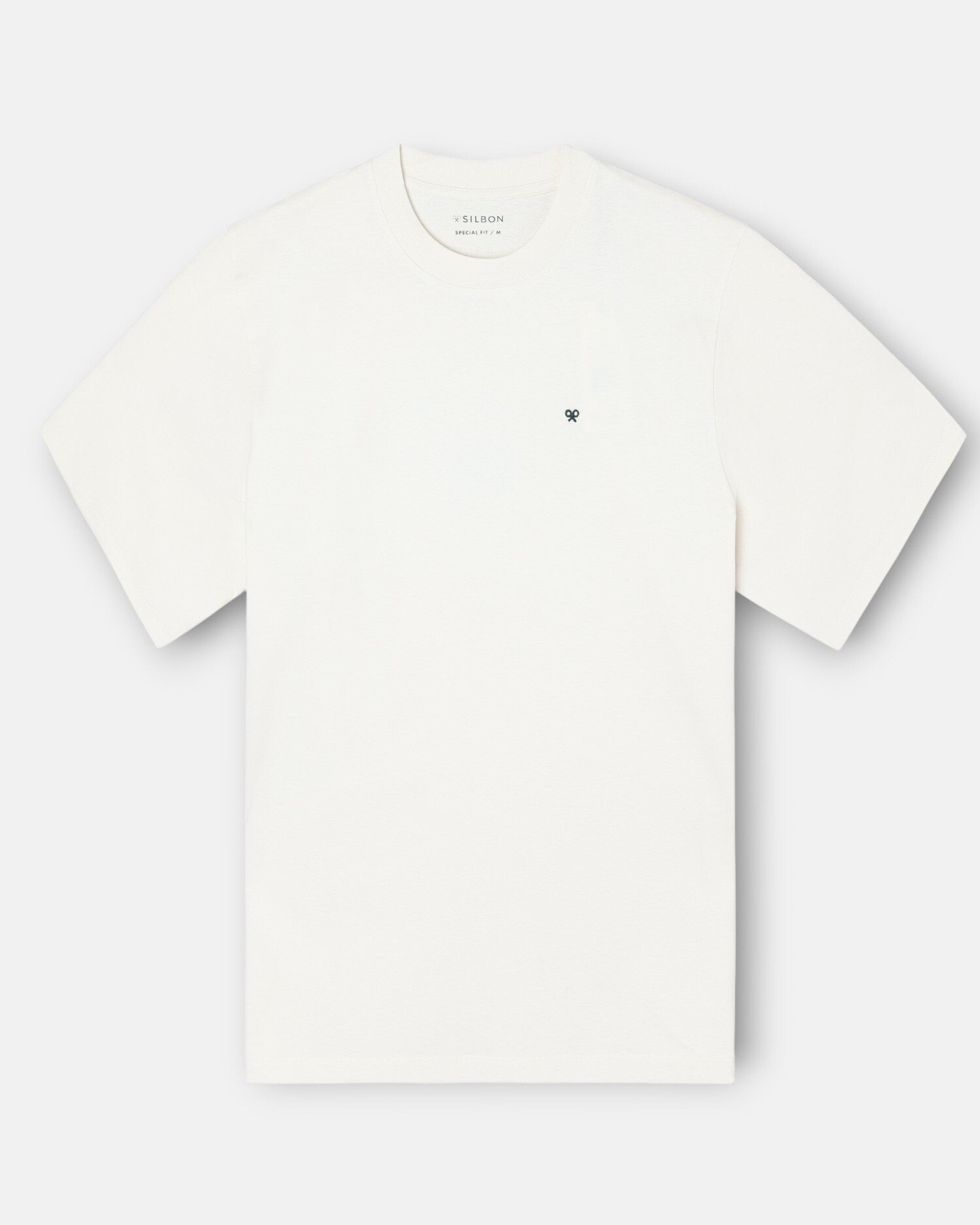 T-shirt Special Fit Silbon Plans em Creme Creme-4