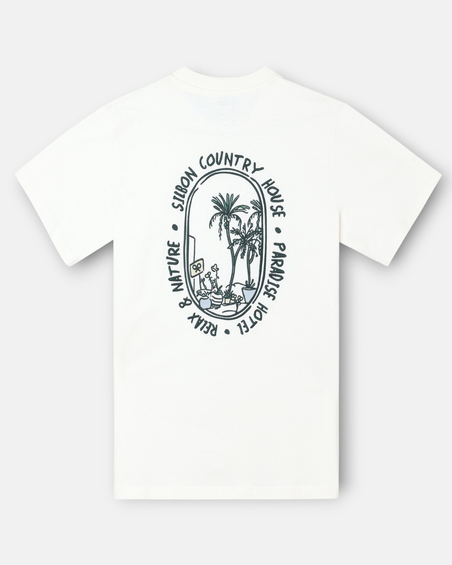 T-shirt de Manga Curta Country House em Creme Creme-2