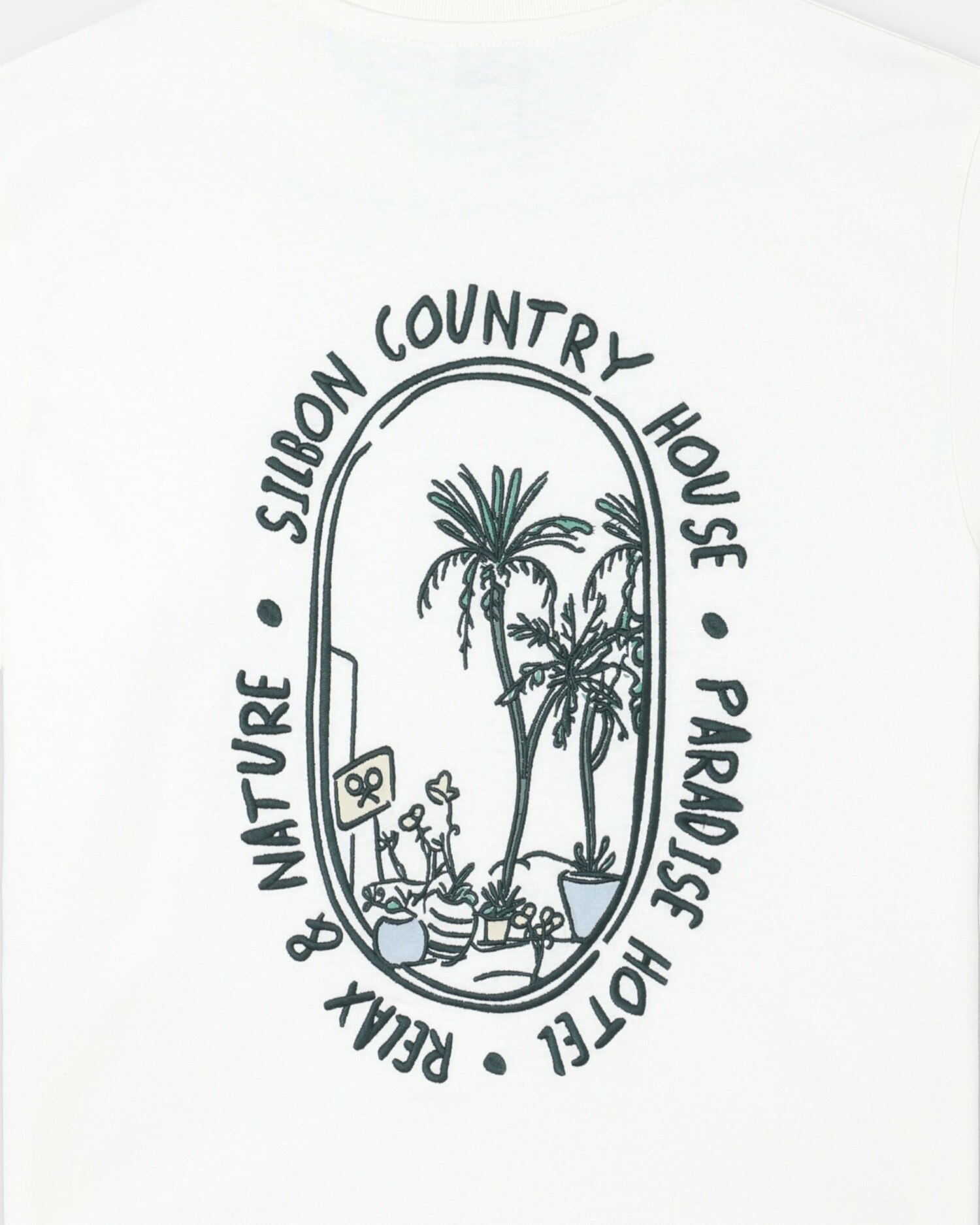 T-shirt de Manga Curta Country House em Creme Creme-4
