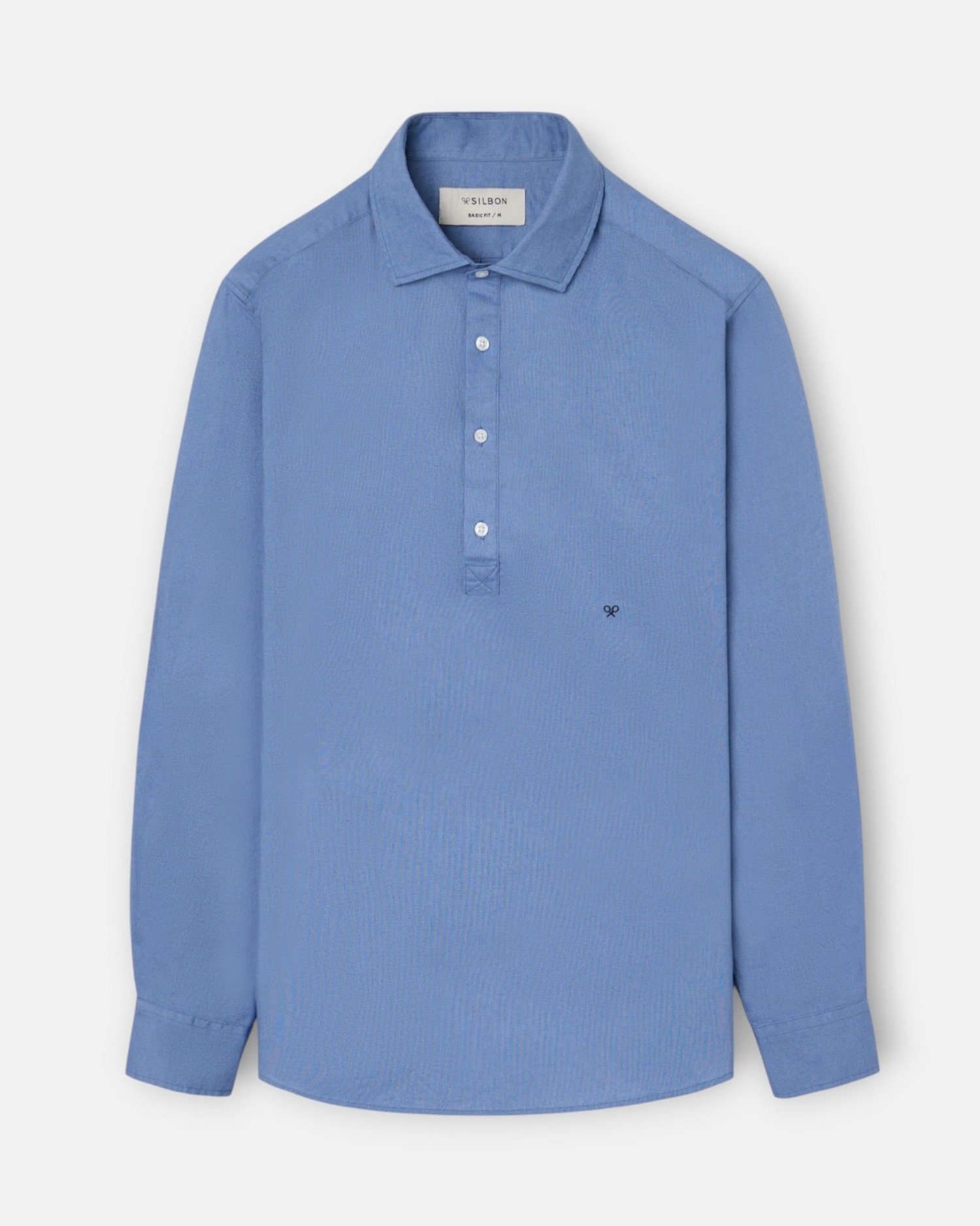 T-shirt Sport de Linho Azul-4