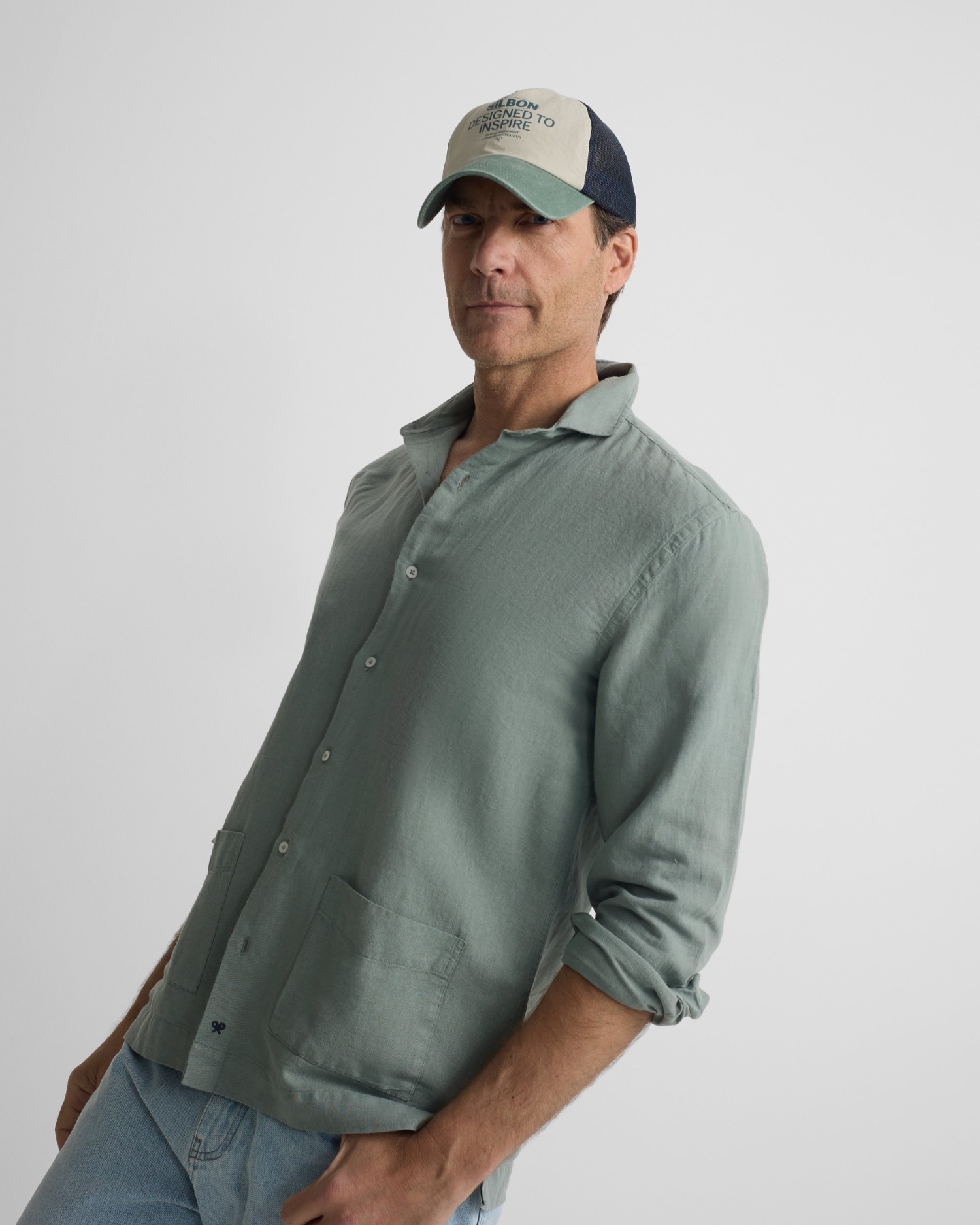 Camisa Sport Pockets Verde-1