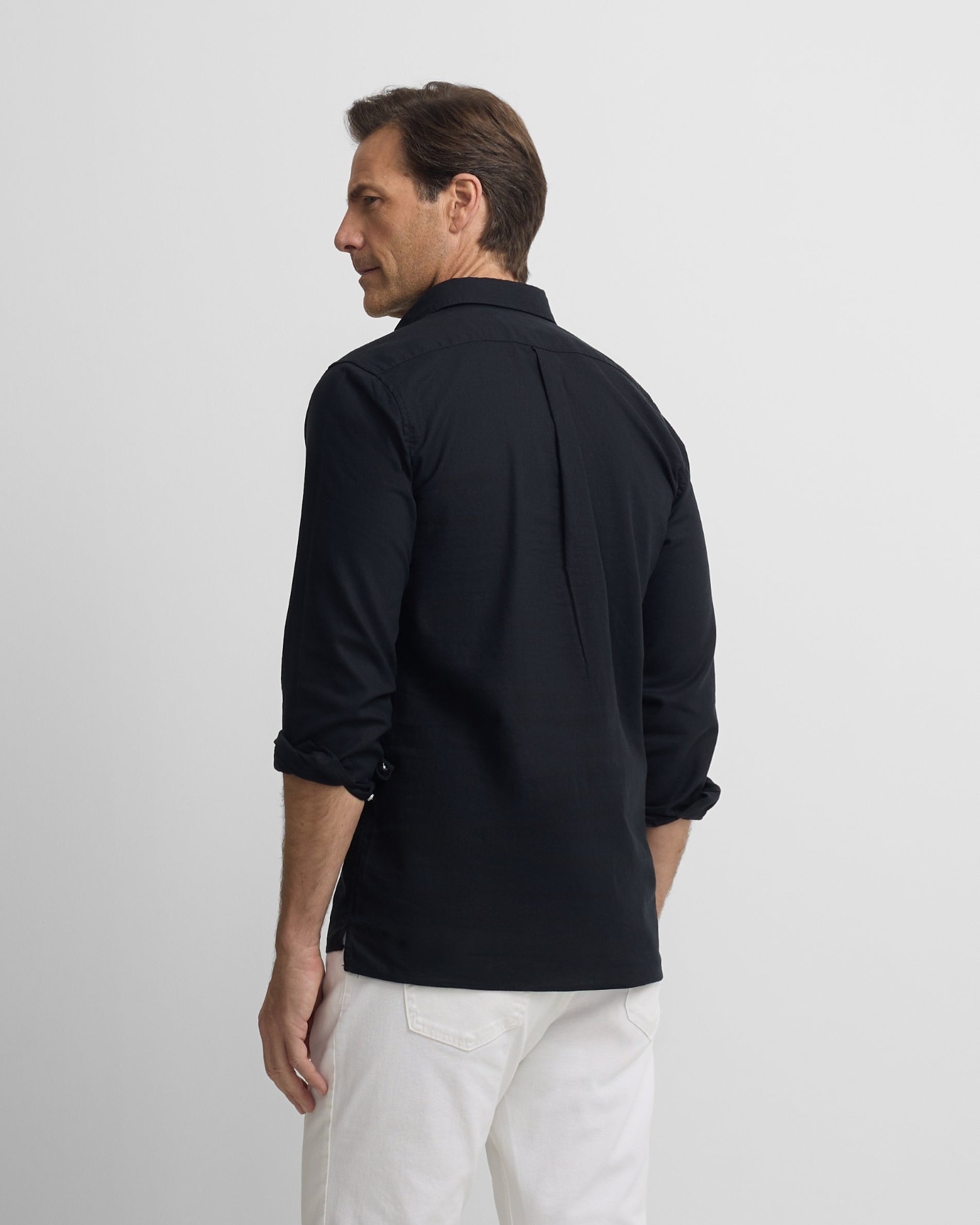 T-shirt Sport de Linho Preto-2