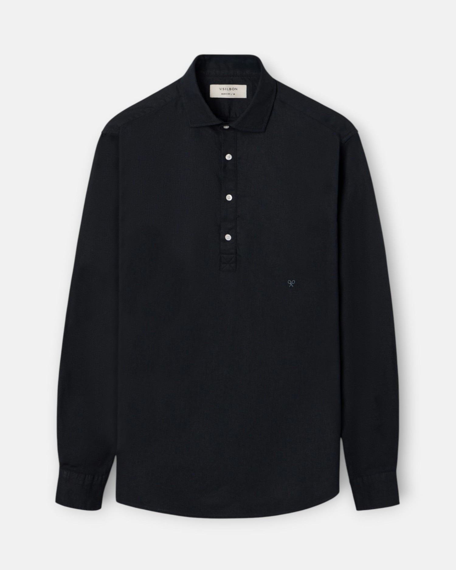 T-shirt Sport de Linho Preto-4