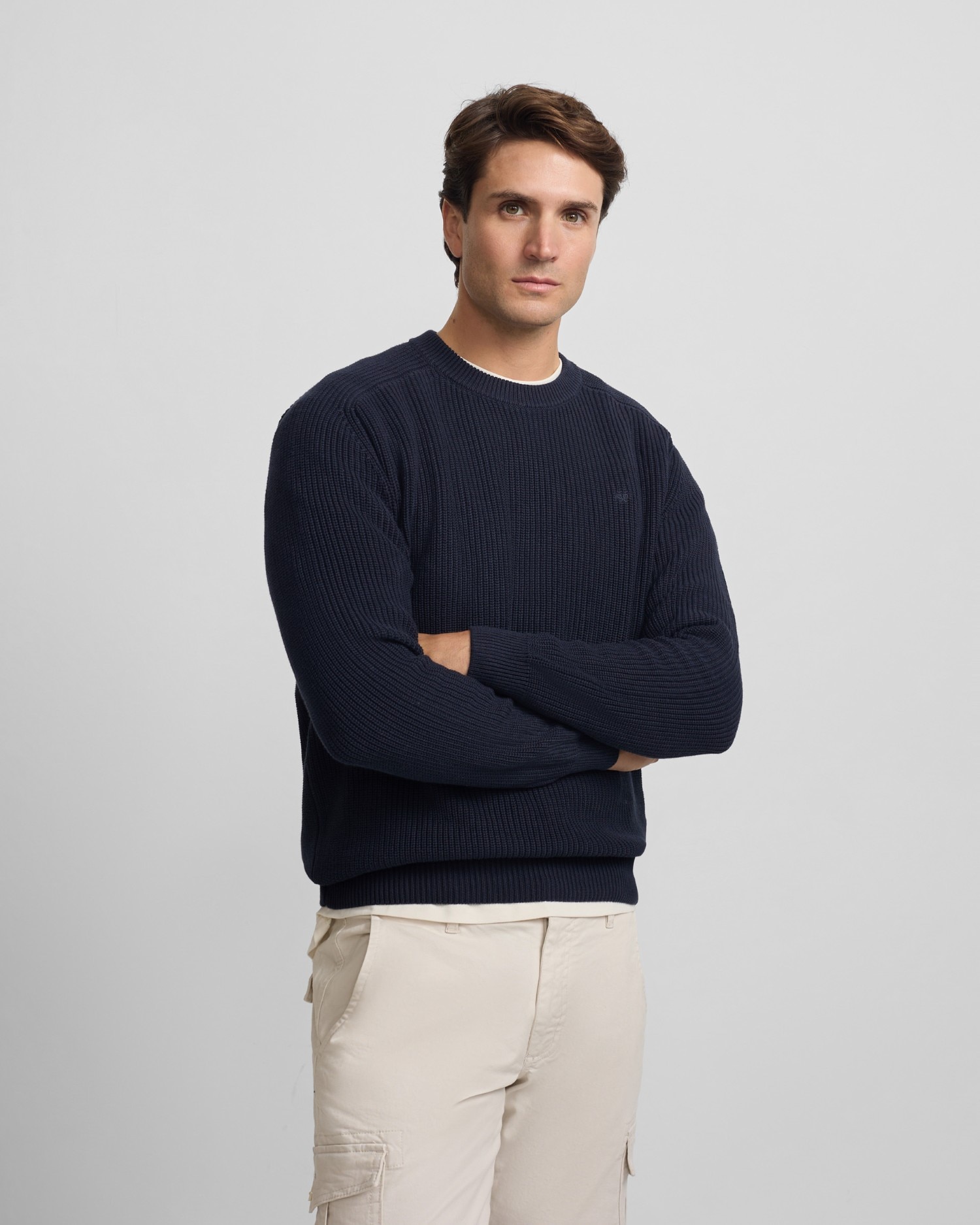 Camisola com Estrutura Azul-marinho-1