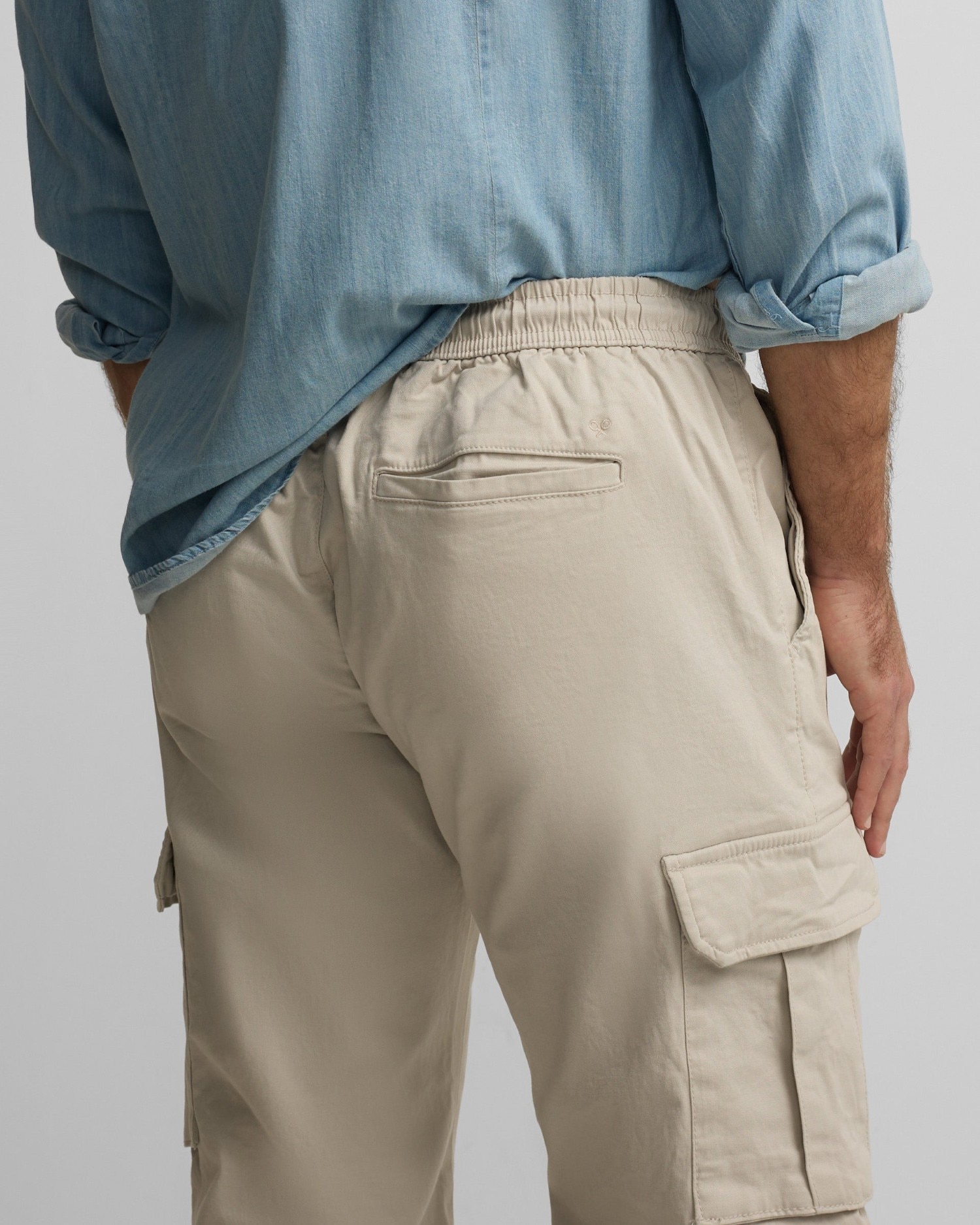 Calças Sport Jogger Cargo Bege-3
