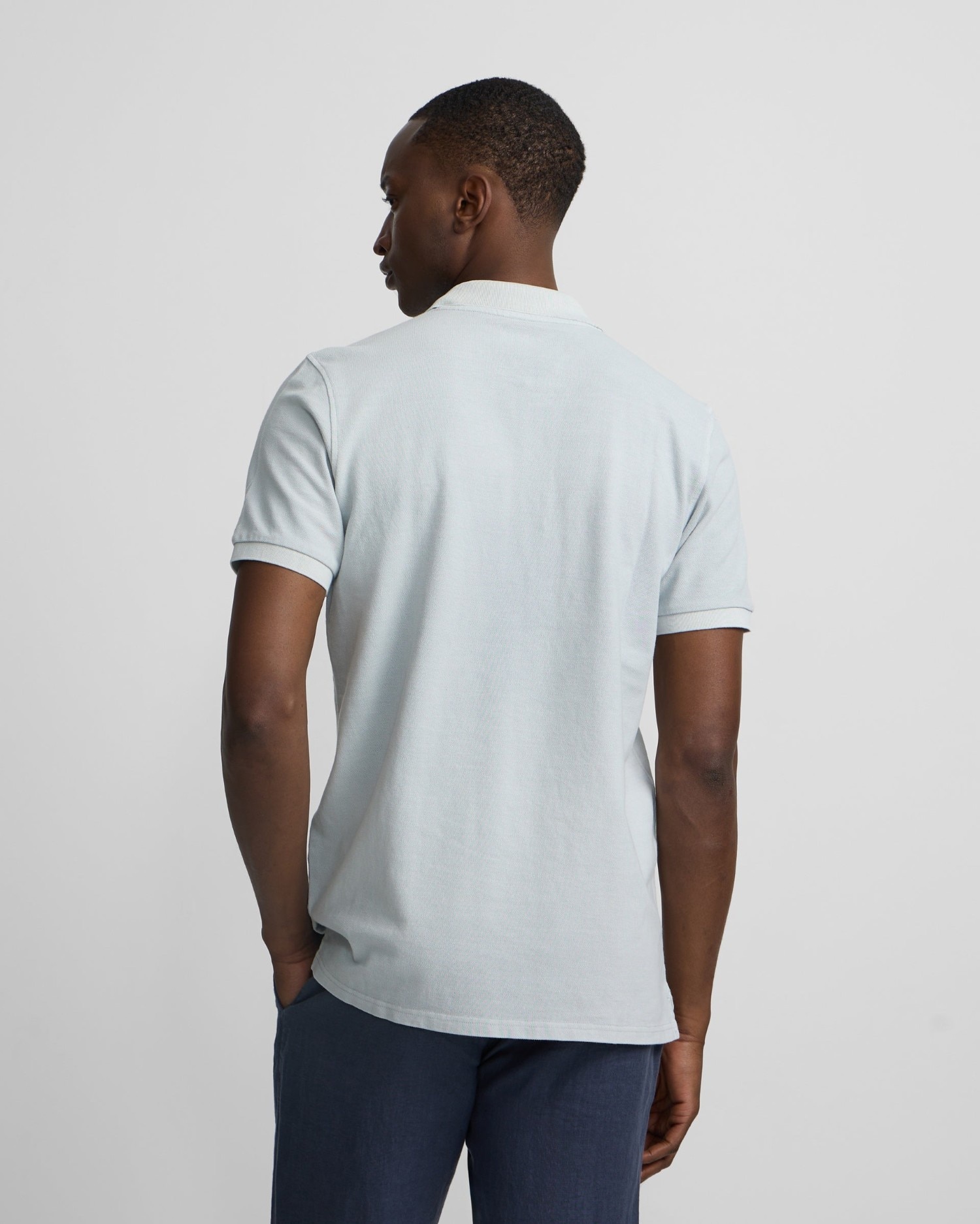 Polo Clássico Garment Dye Azul-claro-2