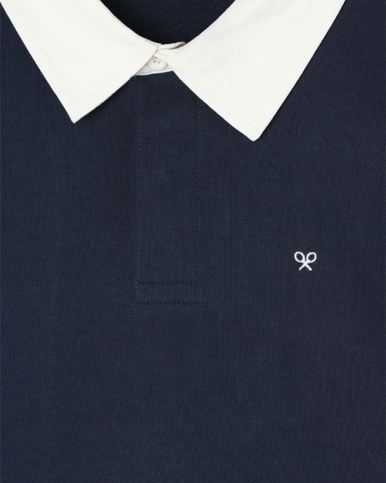 Sweat com Gola Polo Básica Azul-marinho-3