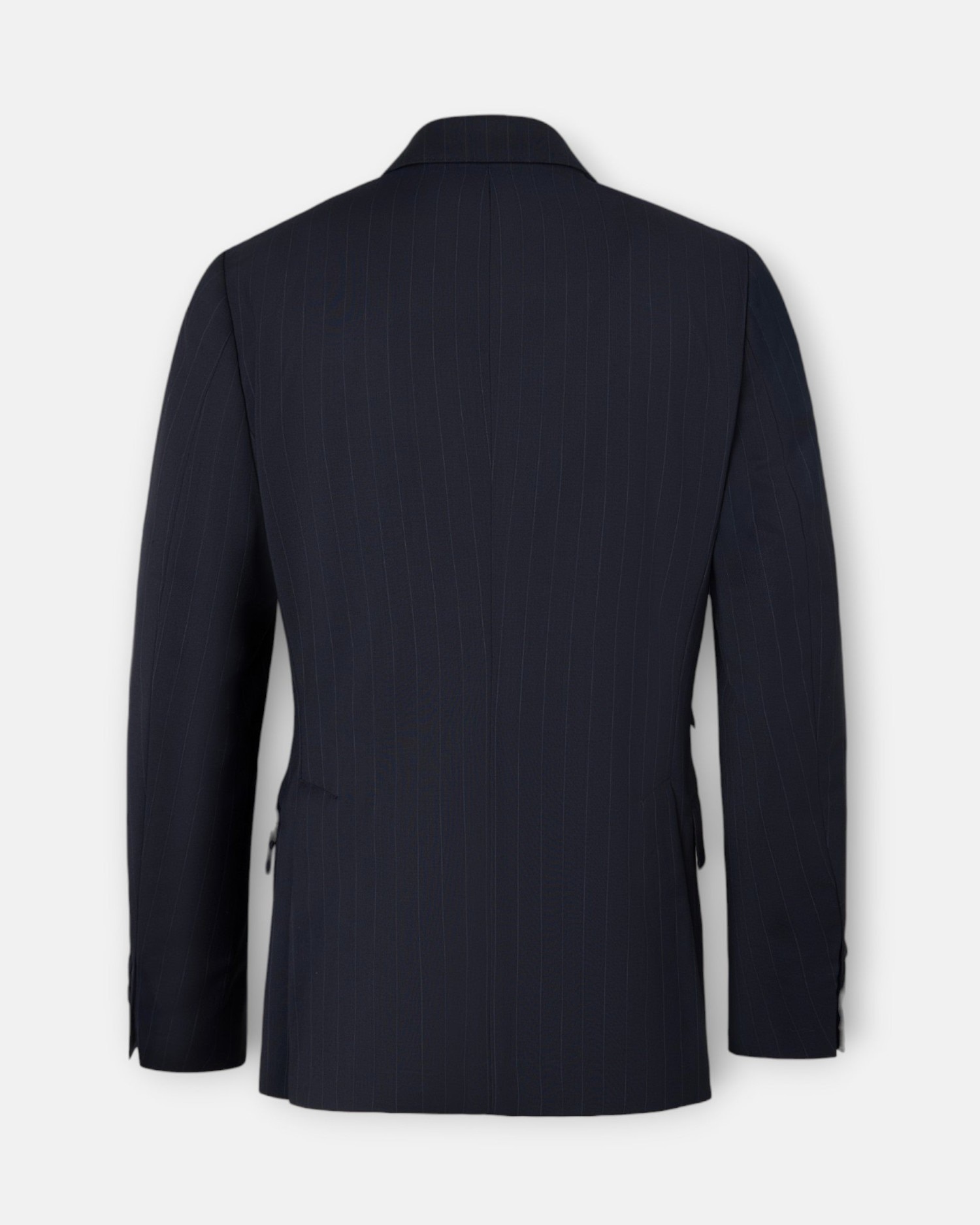 Blazer de Fato Às Riscas Diplomáticas Azul-marinho Azul-marinho-5
