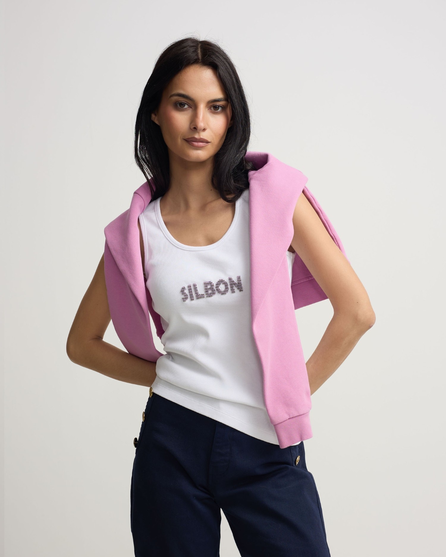 Imagem 0 de T-shirt Tank Silbon com Apliques