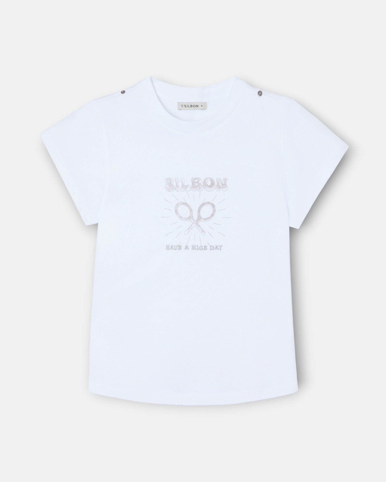 T-shirt Roll Out Have a Nice Day Branco-4