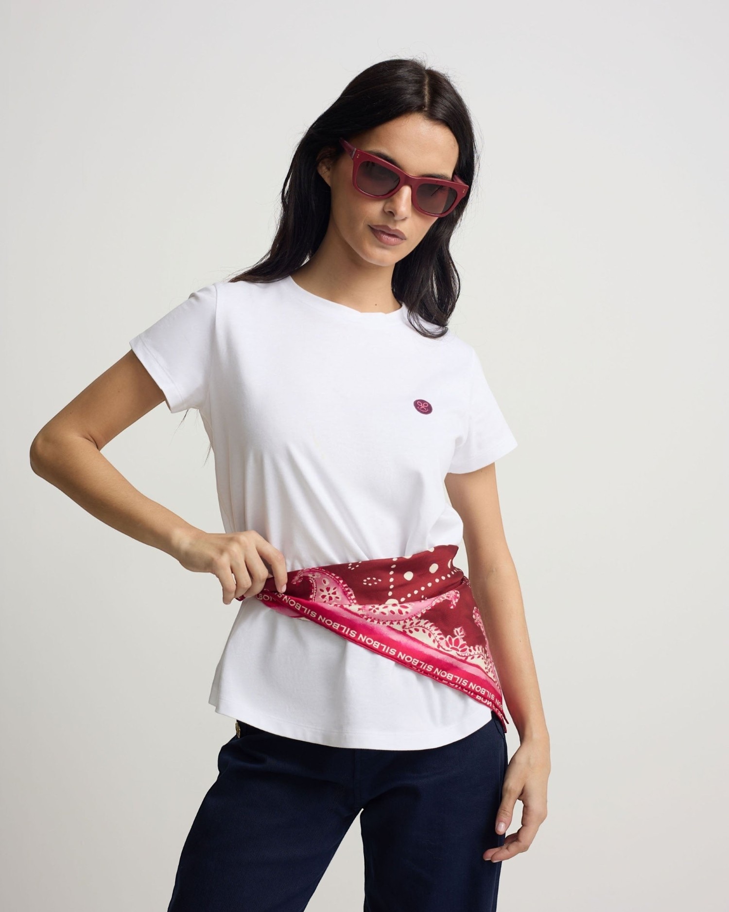 Imagem 0 de T-shirt Smile com Estampado Branca